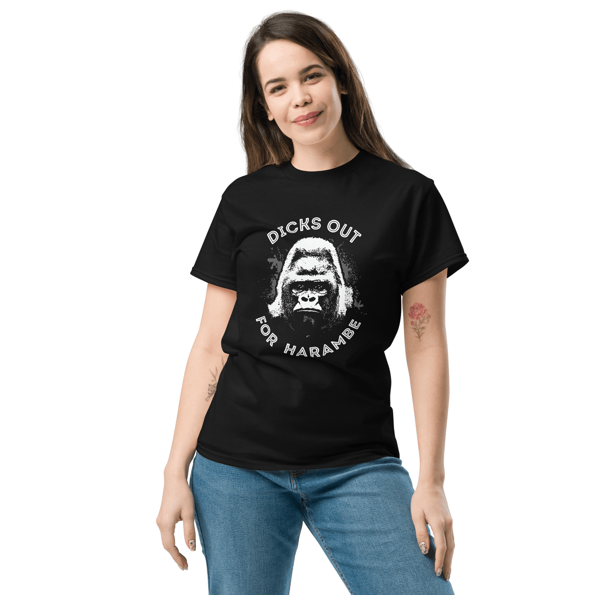 Harambe Classic T-Shirt Meme - Dark Heather | Shirtposting