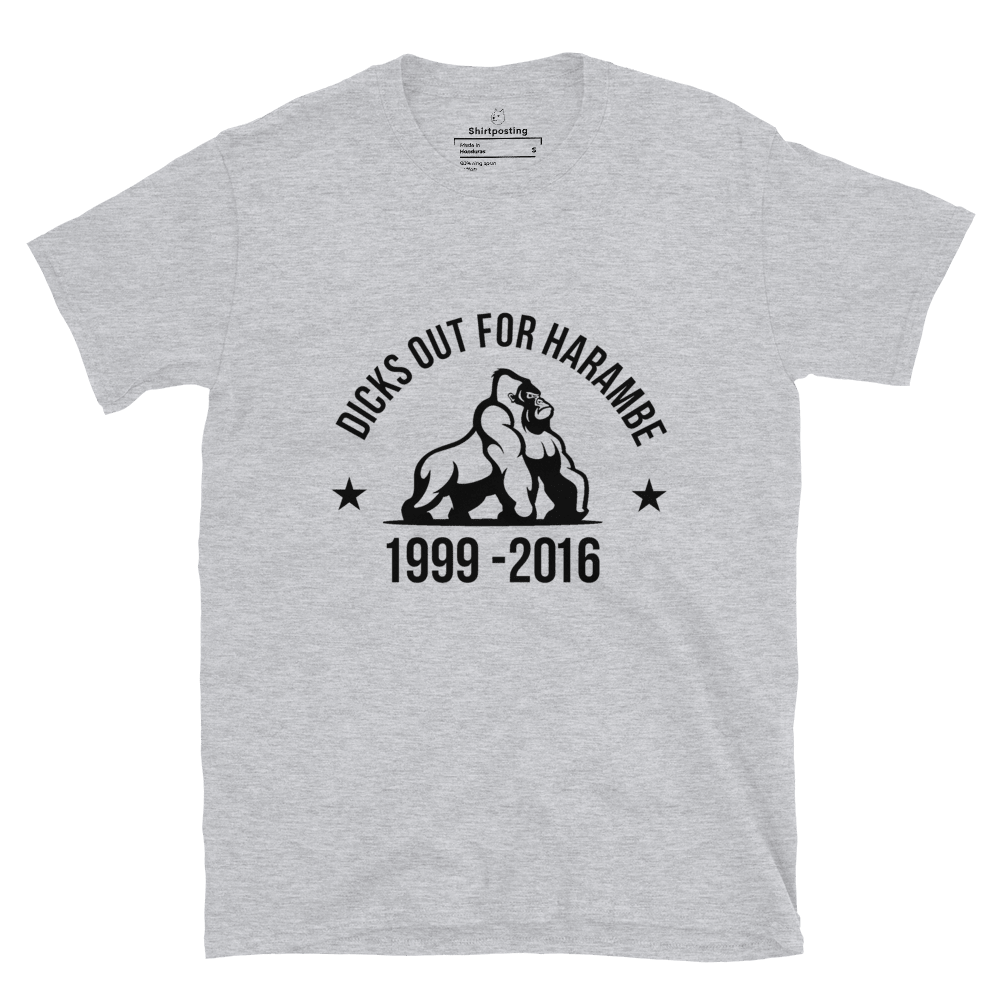 Harambe Classic T-Shirt Meme - Sport Grey | Shirtposting