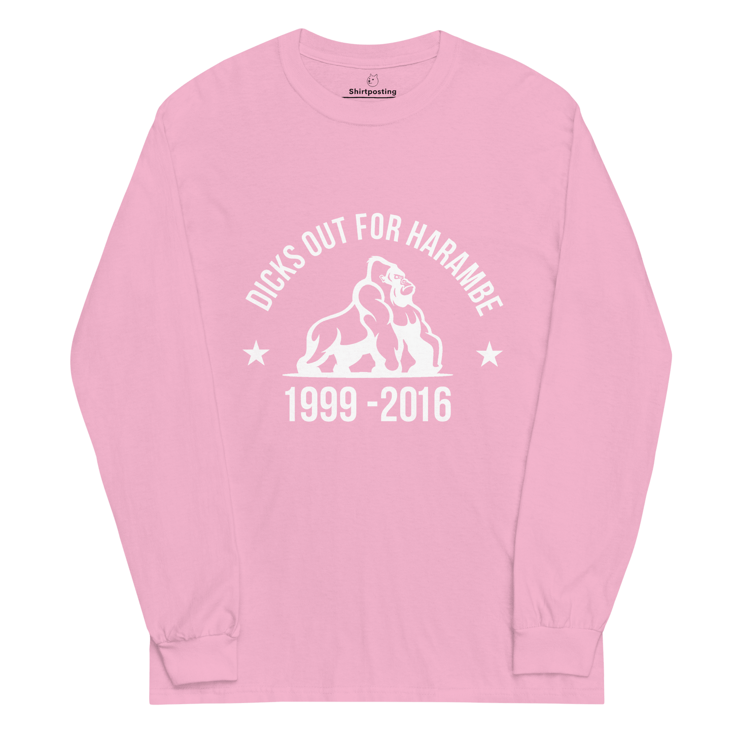 Harambe Long Sleeve T-Shirt Meme - Royal | Shirtposting