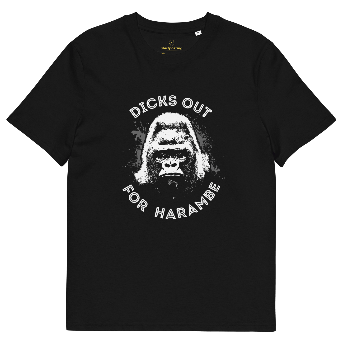 Harambe Premium Organic T-Shirt Meme - Black | Shirtposting