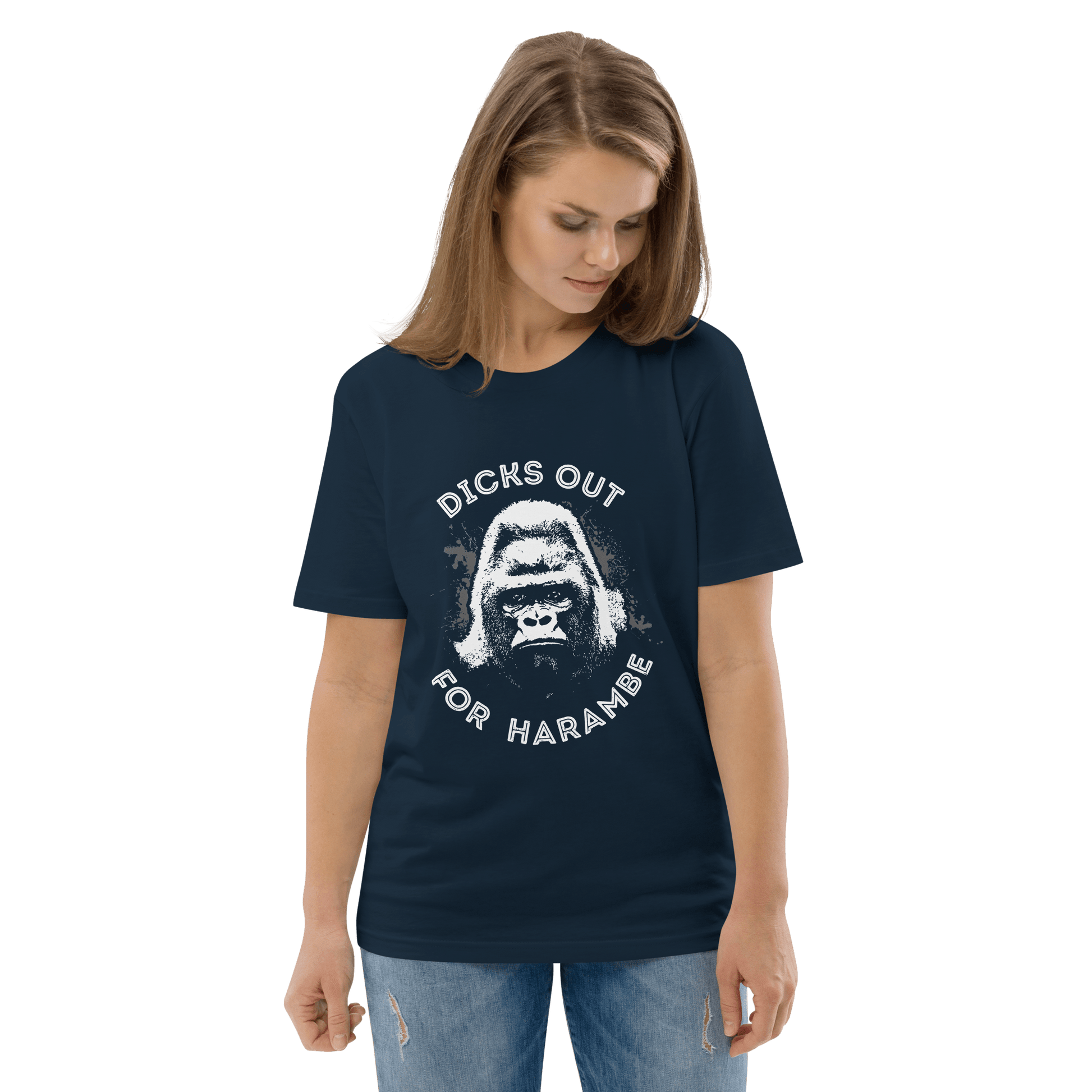 Harambe Premium Organic T-Shirt Meme - Dark Heather Grey | Shirtposting