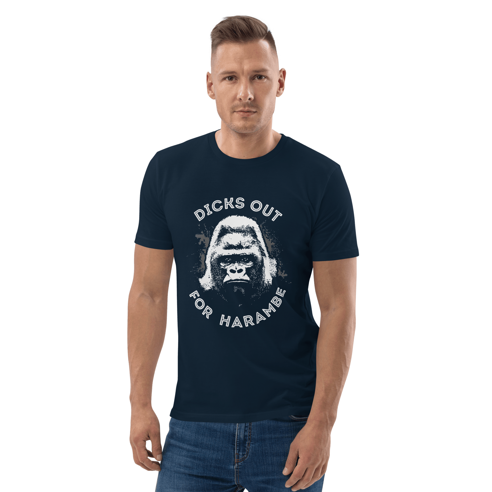 Harambe Premium Organic T-Shirt Meme - Dark Heather Grey | Shirtposting