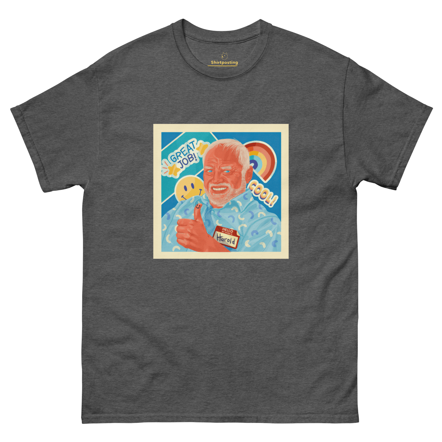 Hide The Pain Herold Classic T-Shirt Meme - Dark Heather | Shirtposting