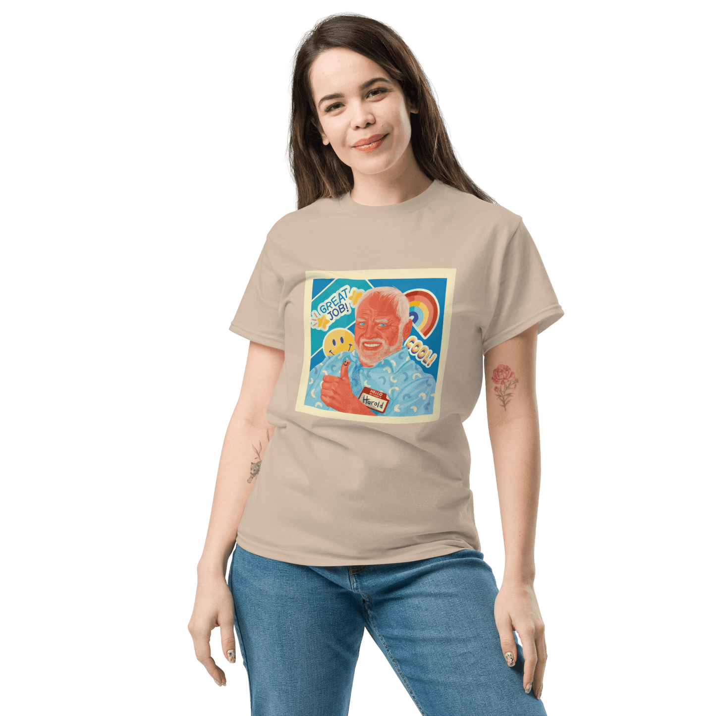 Hide The Pain Herold Classic T-Shirt Meme - Military Green | Shirtposting