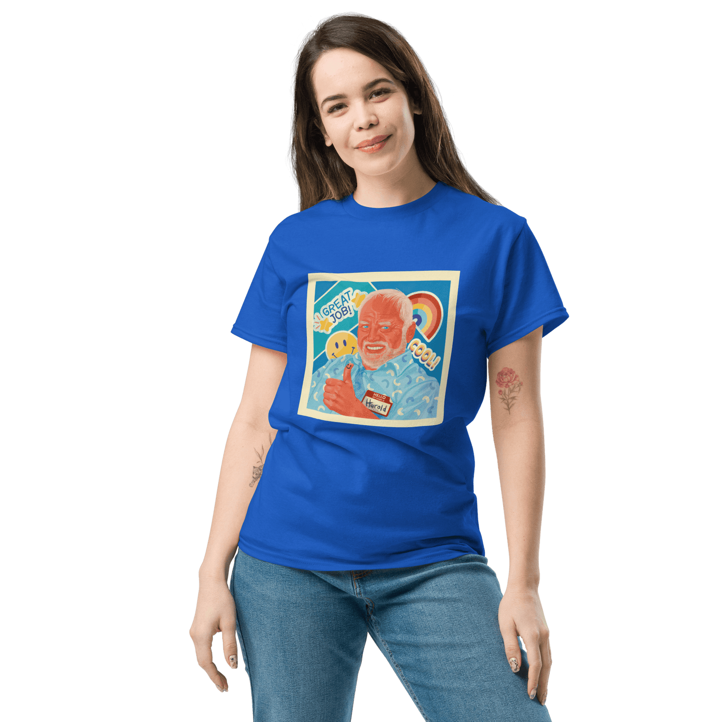 Hide The Pain Herold Classic T-Shirt Meme - Royal | Shirtposting