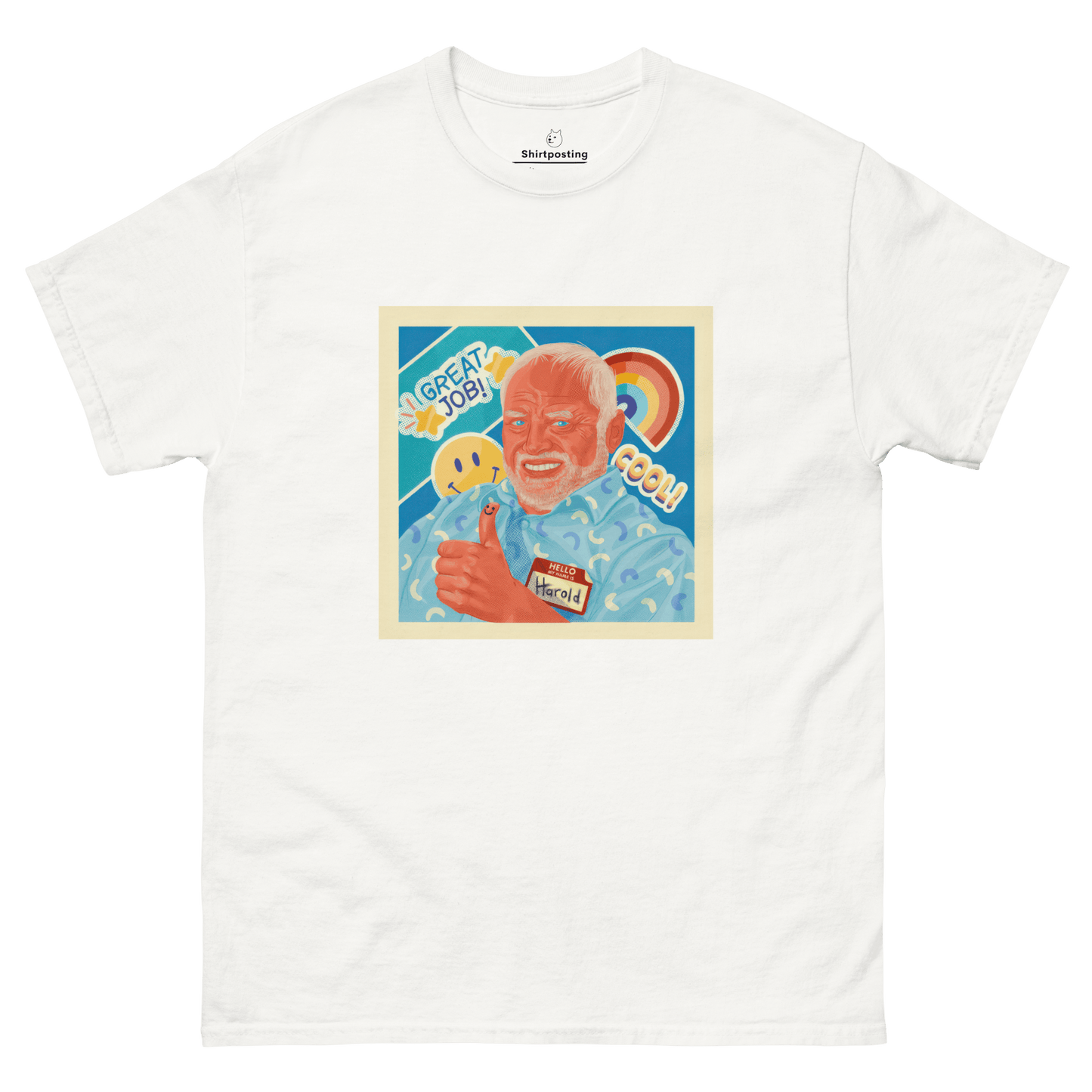Hide The Pain Herold Classic T-Shirt Meme - White | Shirtposting