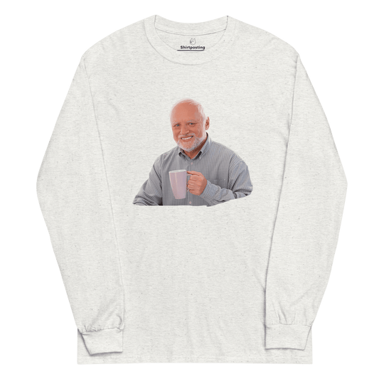 Hide The Pain Herold Long Sleeve T-Shirt Meme - Ash | Shirtposting