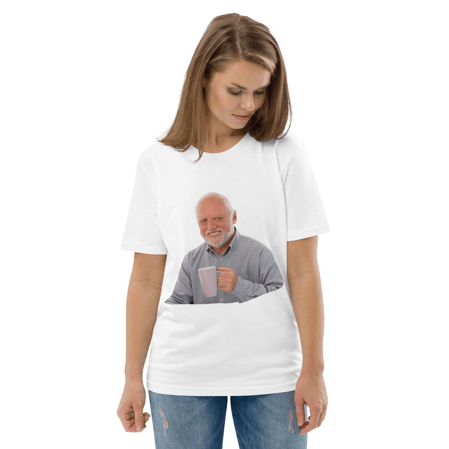 Hide The Pain Herold Premium Organic T-Shirt Meme - Cotton Pink | Shirtposting