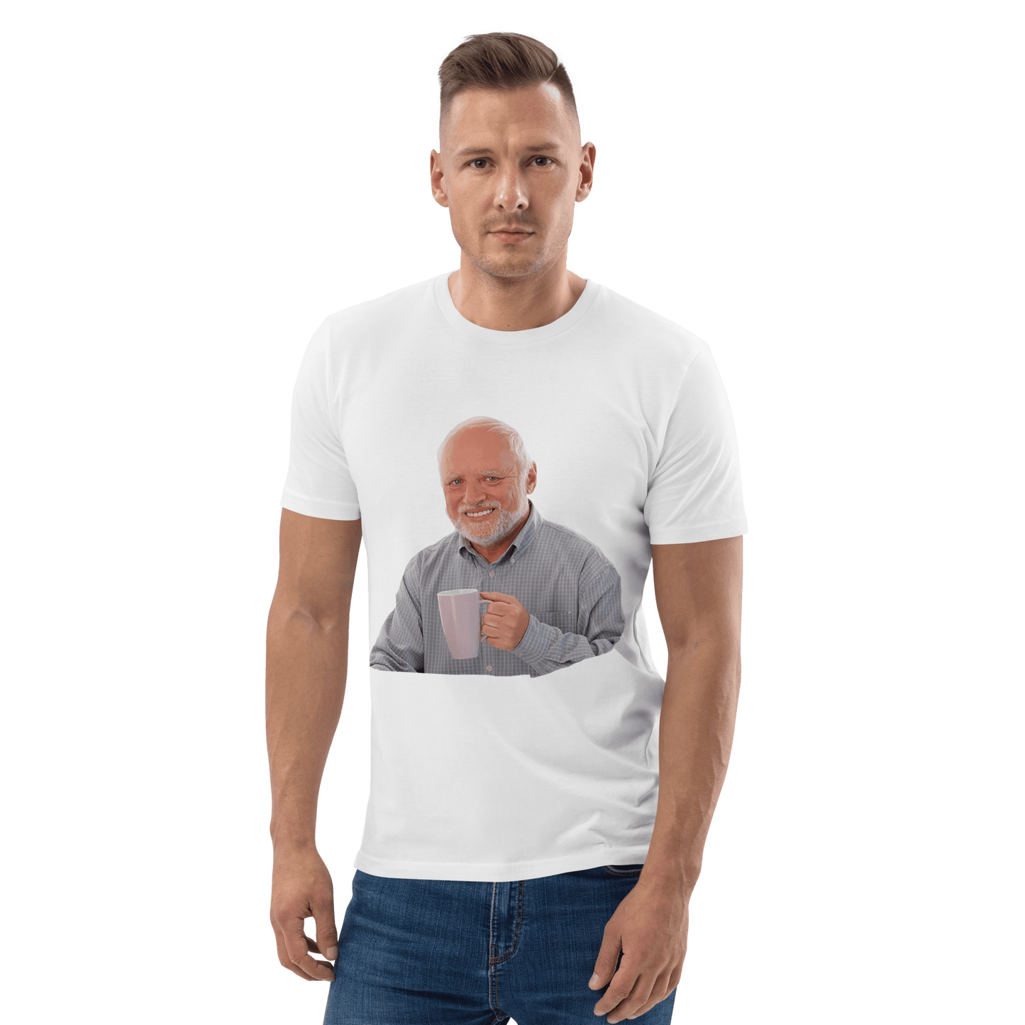 Hide The Pain Herold Premium Organic T-Shirt Meme - Cotton Pink | Shirtposting