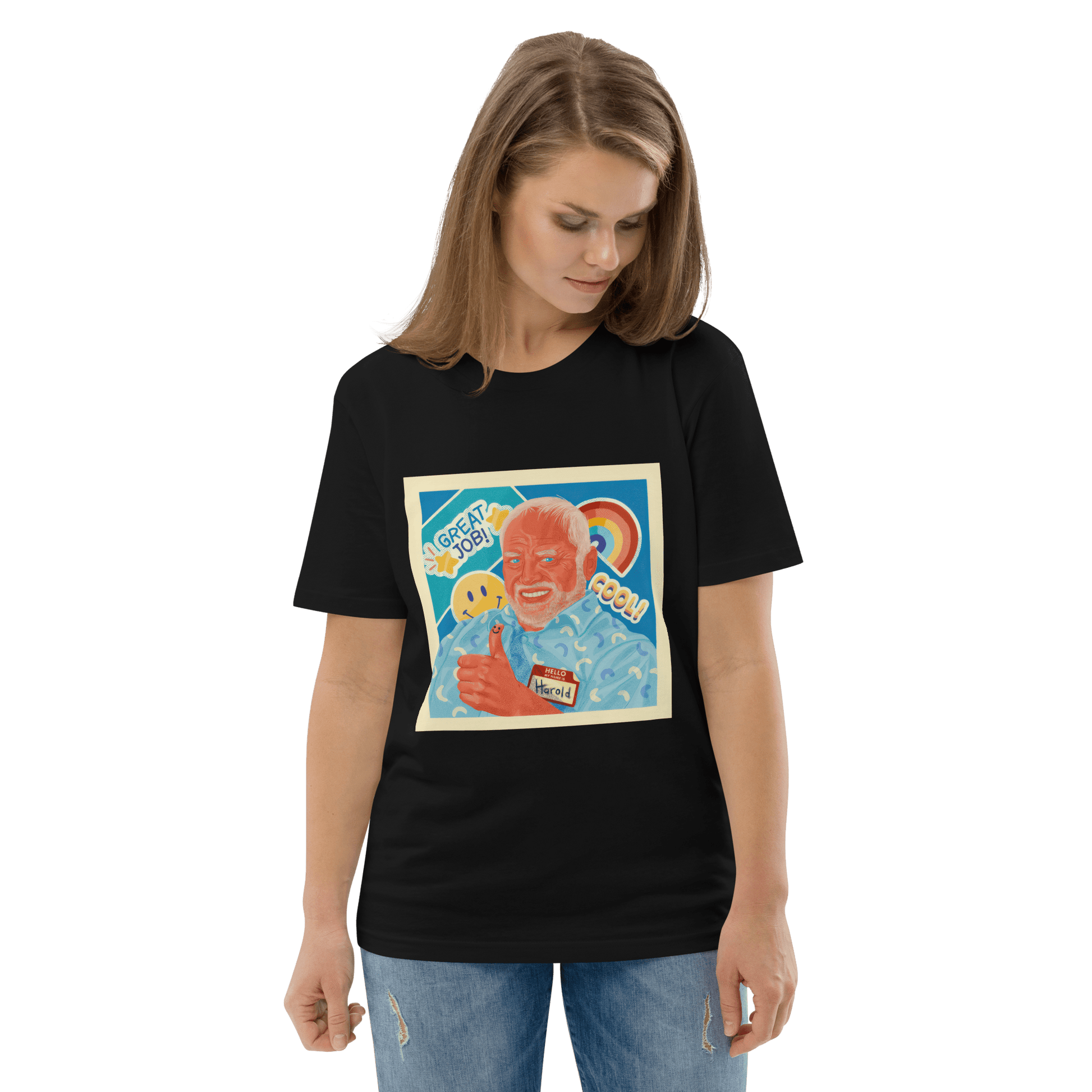 Hide The Pain Herold Premium Organic T-Shirt Meme - Dark Heather Grey | Shirtposting