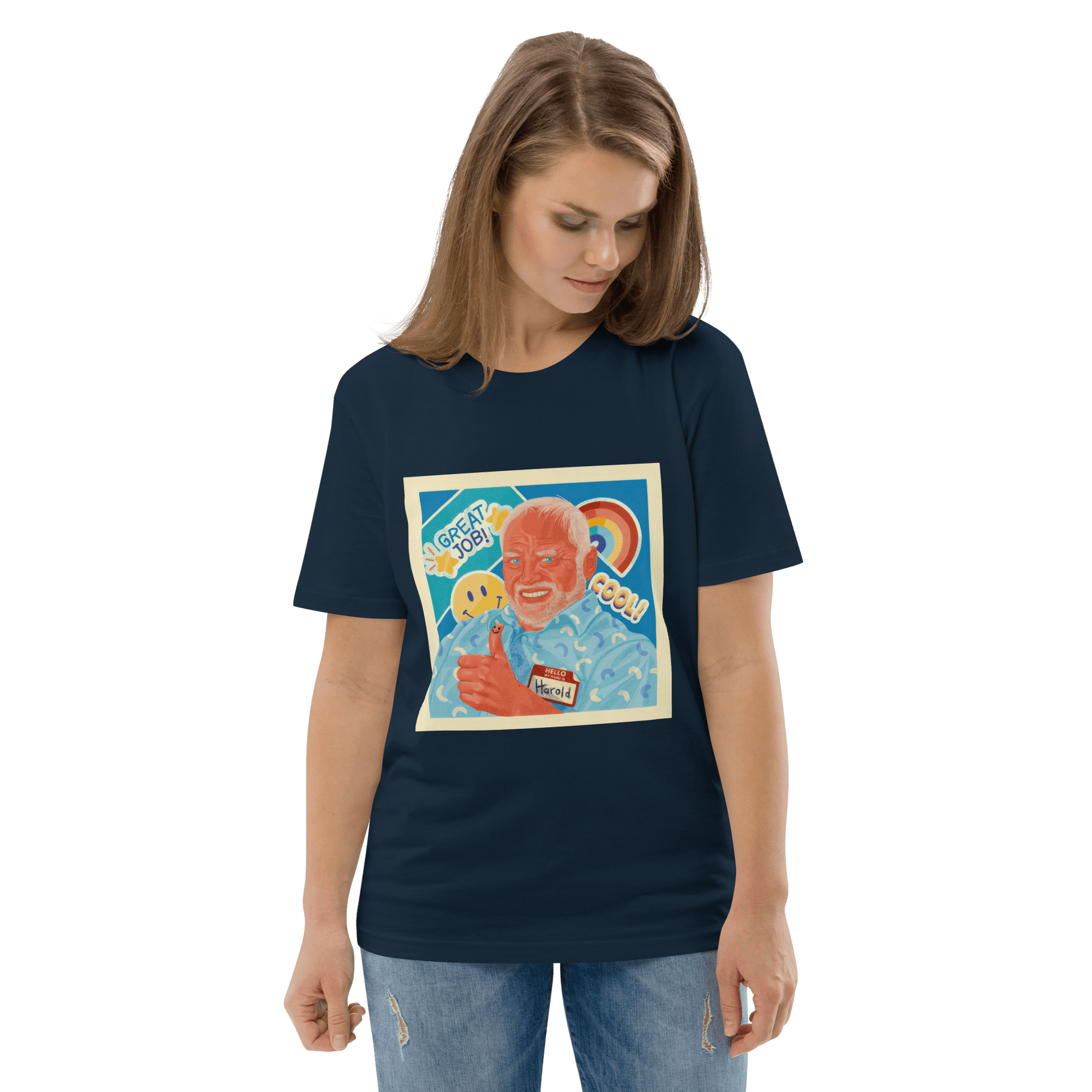 Hide The Pain Herold Premium Organic T-Shirt Meme - Dark Heather Grey | Shirtposting