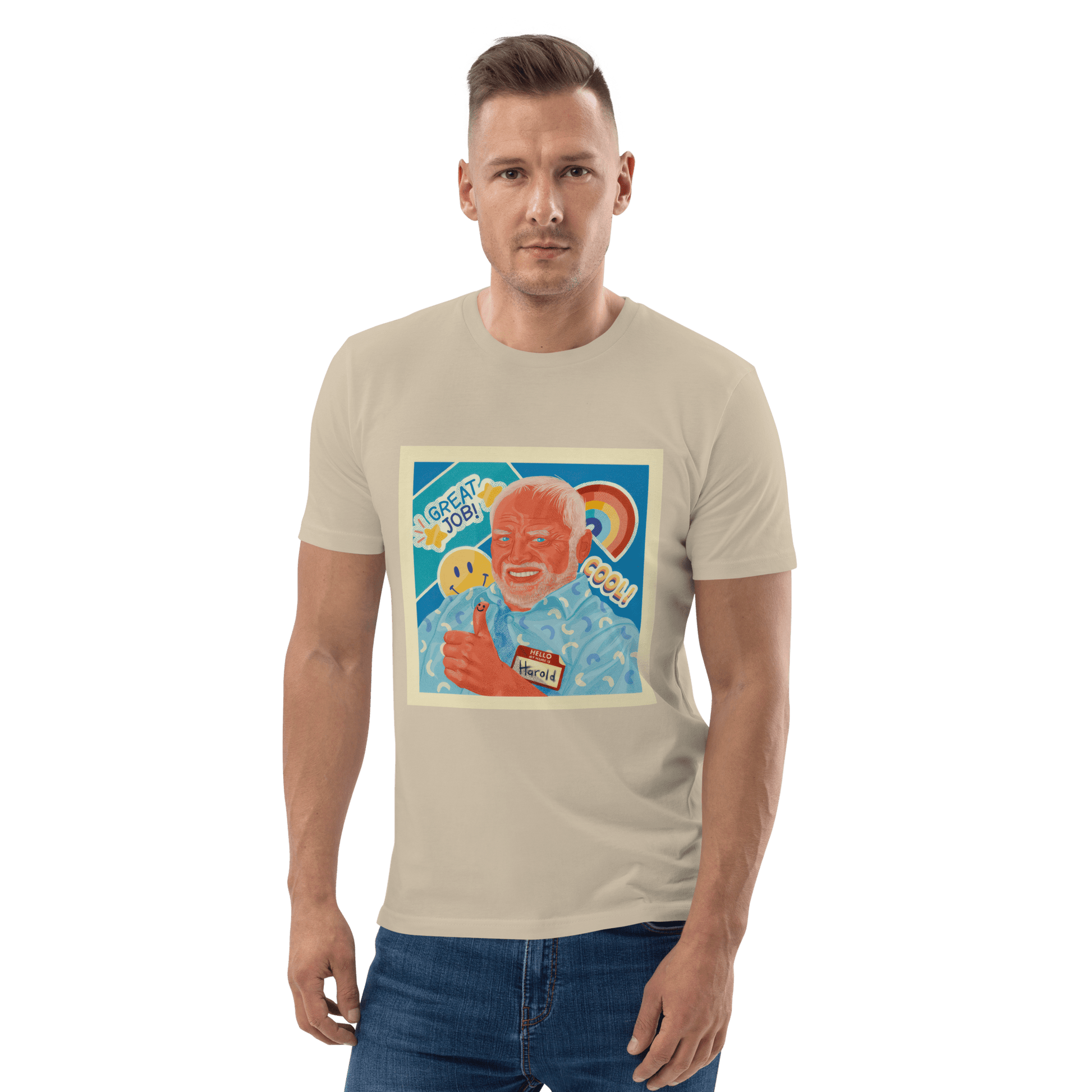 Hide The Pain Herold Premium Organic T-Shirt Meme - Dark Heather Grey | Shirtposting