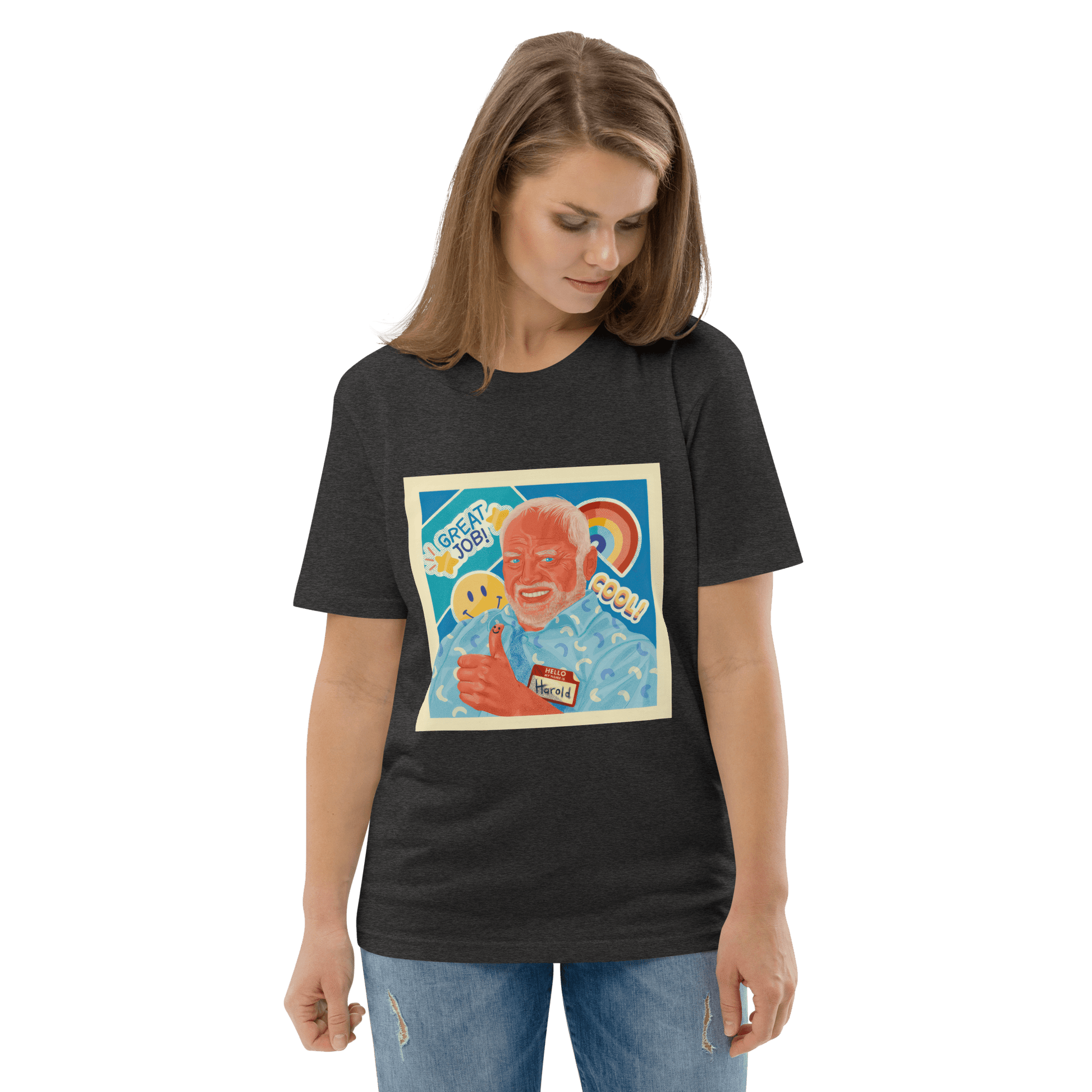 Hide The Pain Herold Premium Organic T-Shirt Meme - Dark Heather Grey | Shirtposting