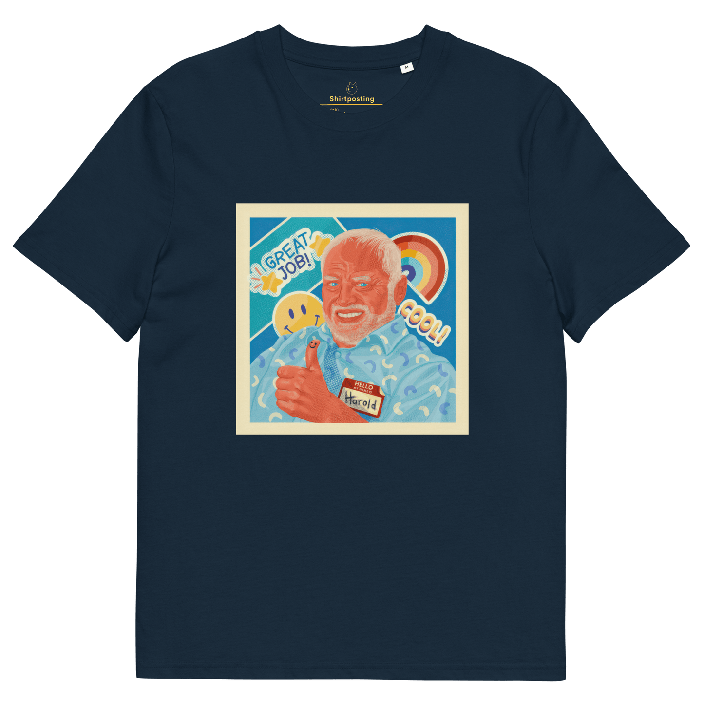 Hide The Pain Herold Premium Organic T-Shirt Meme - French Navy | Shirtposting