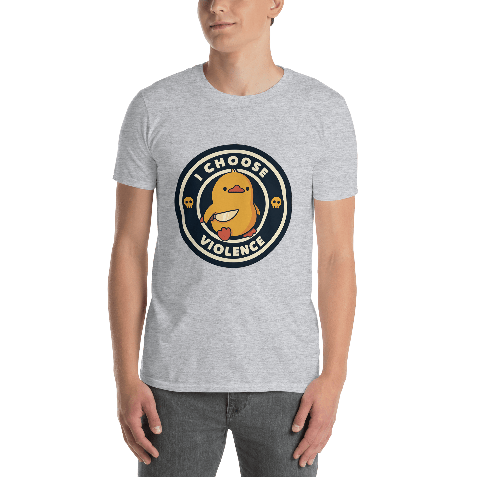I Choose Violence Classic T-Shirt Meme - Sport Grey | Shirtposting