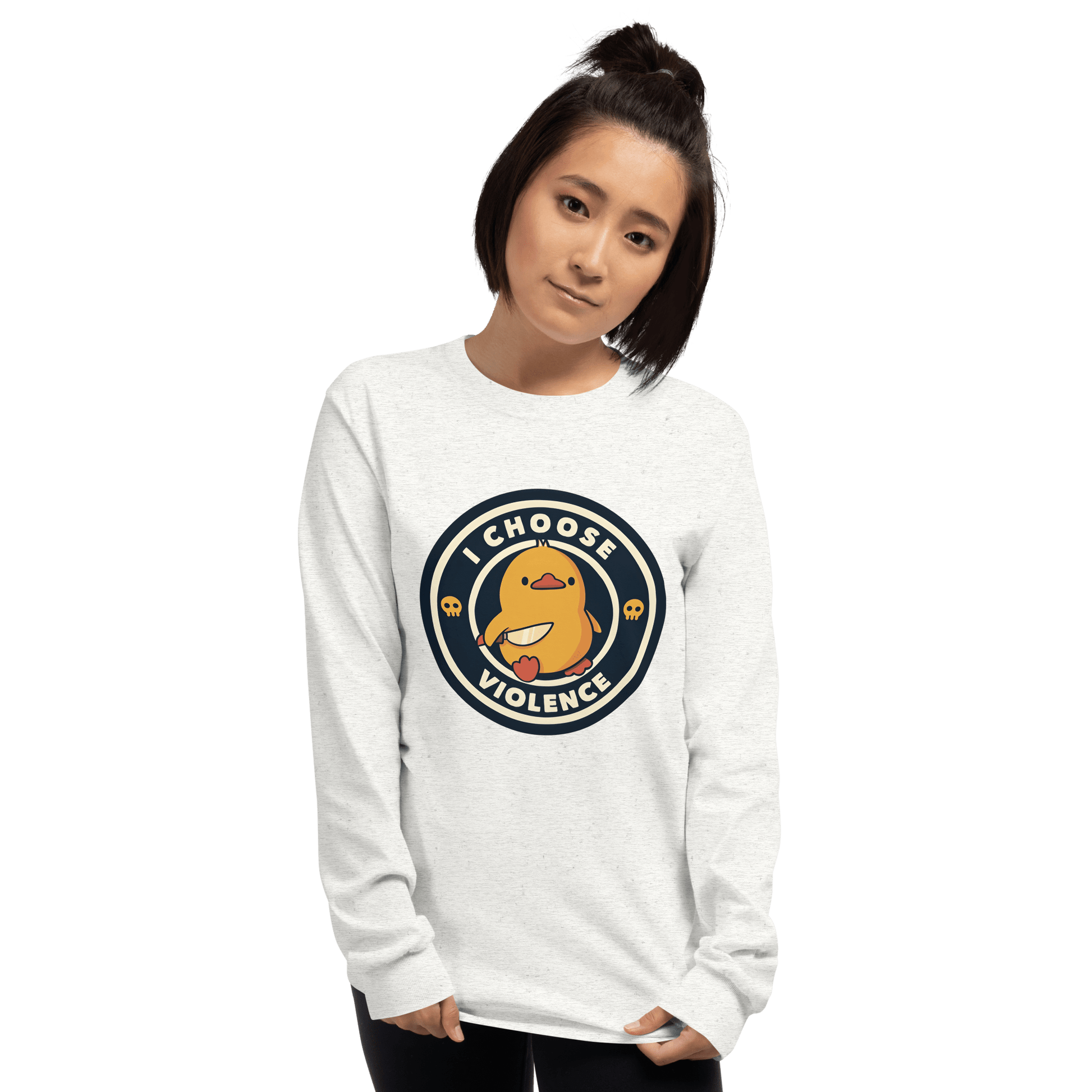 I Choose Violence Long Sleeve T-Shirt Meme - Sand | Shirtposting