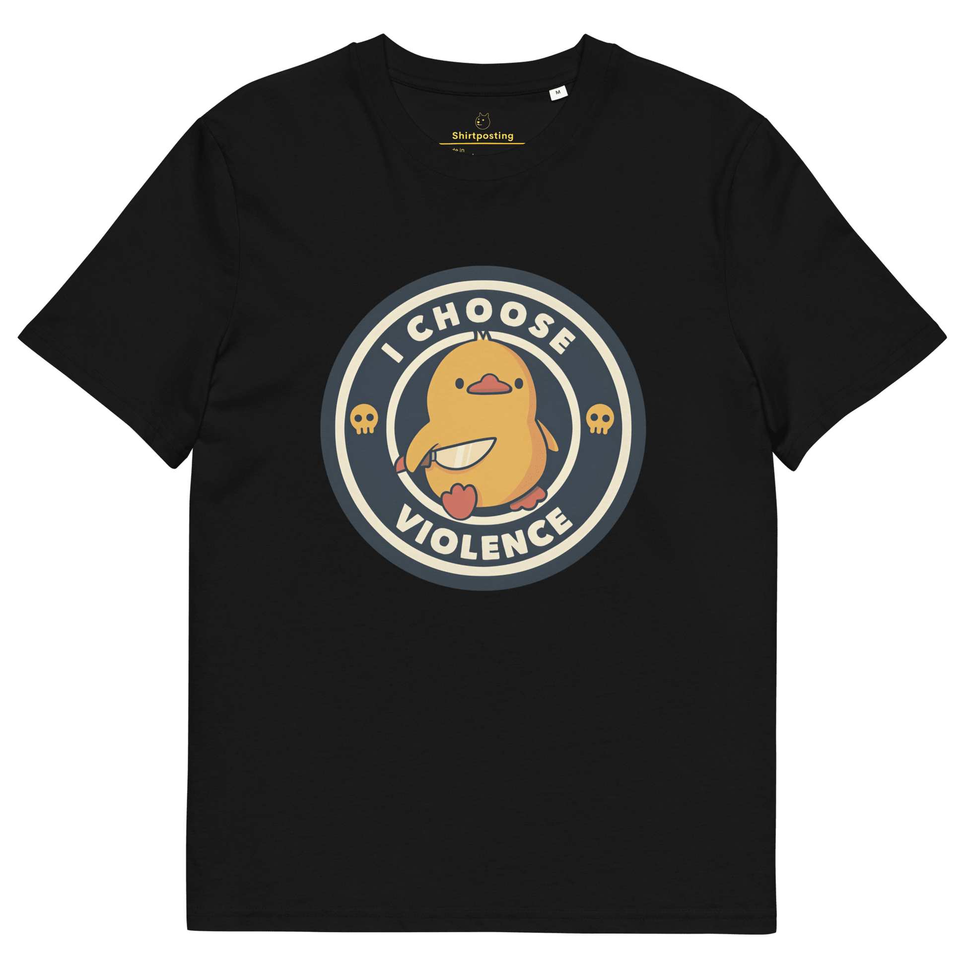 I Choose Violence Premium Organic T-Shirt Meme - Black | Shirtposting