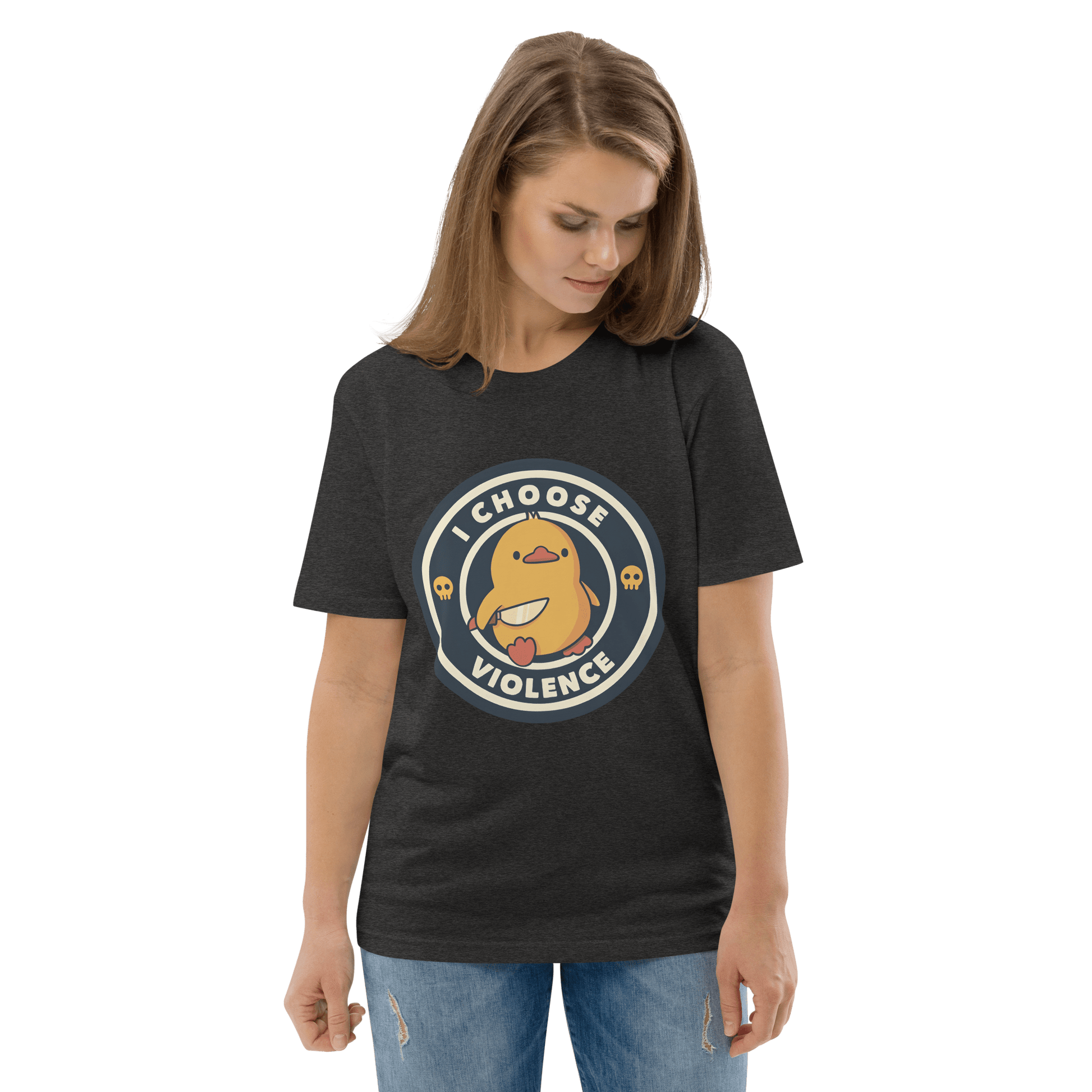 I Choose Violence Premium Organic T-Shirt Meme - Cotton Pink | Shirtposting