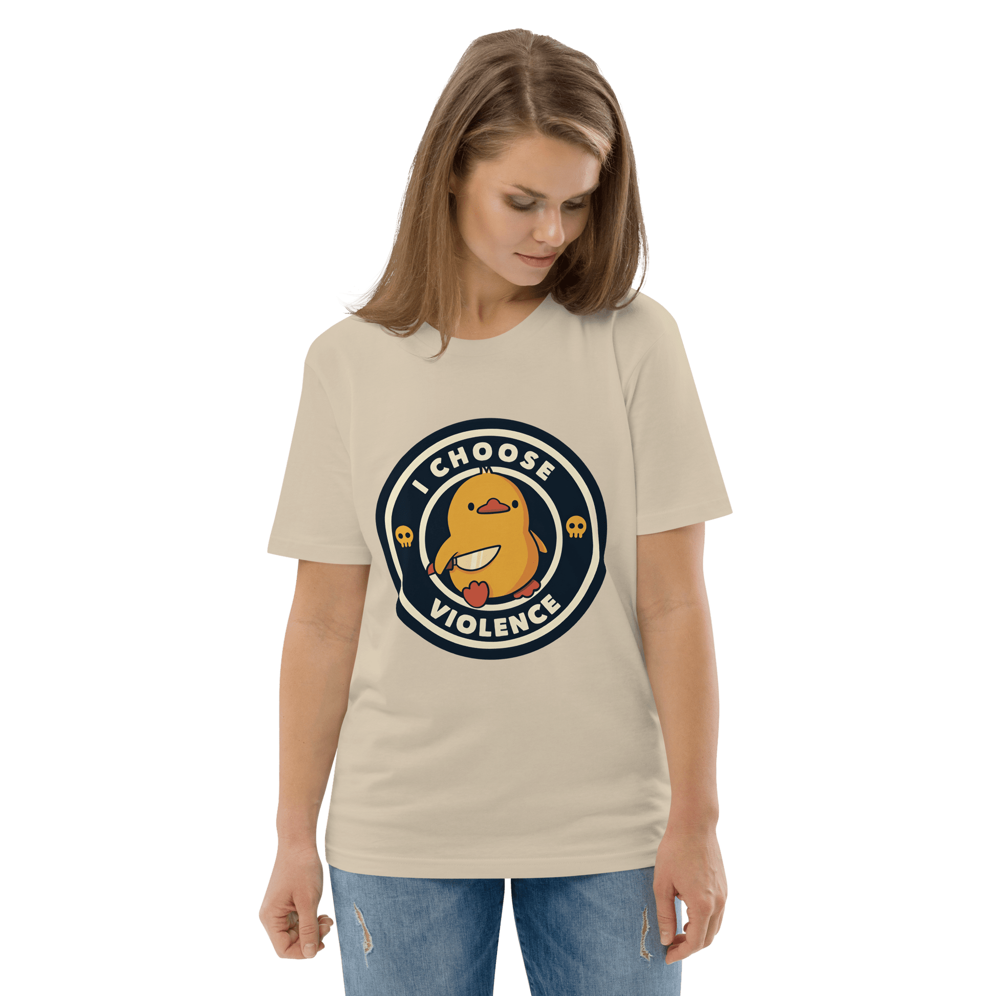 I Choose Violence Premium Organic T-Shirt Meme - Cotton Pink | Shirtposting