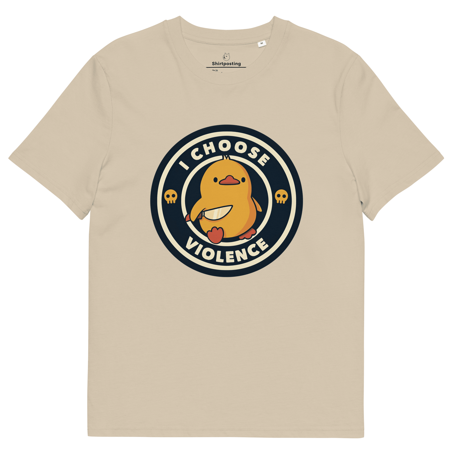I Choose Violence Premium Organic T-Shirt Meme - Desert Dust | Shirtposting