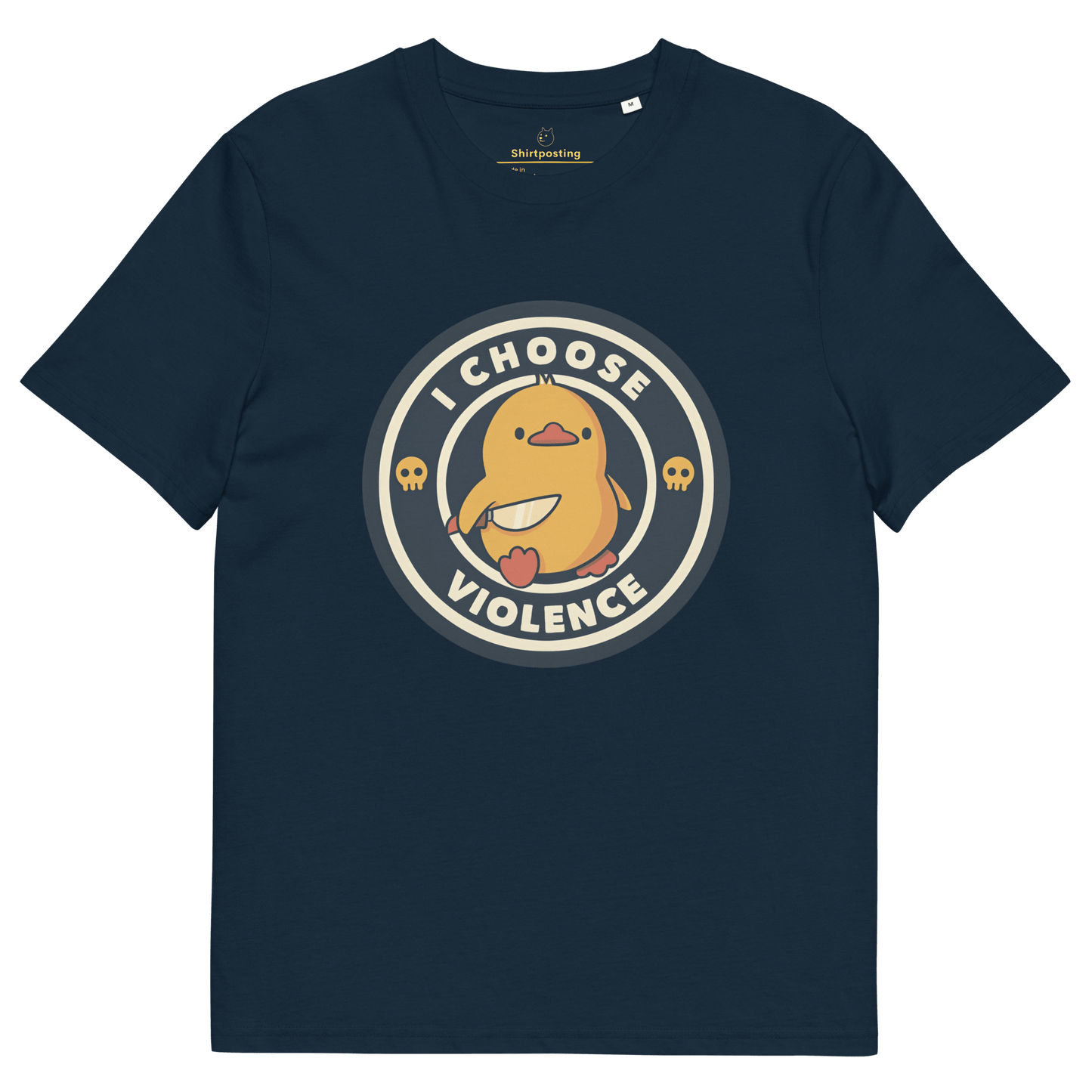 I Choose Violence Premium Organic T-Shirt Meme - French Navy | Shirtposting