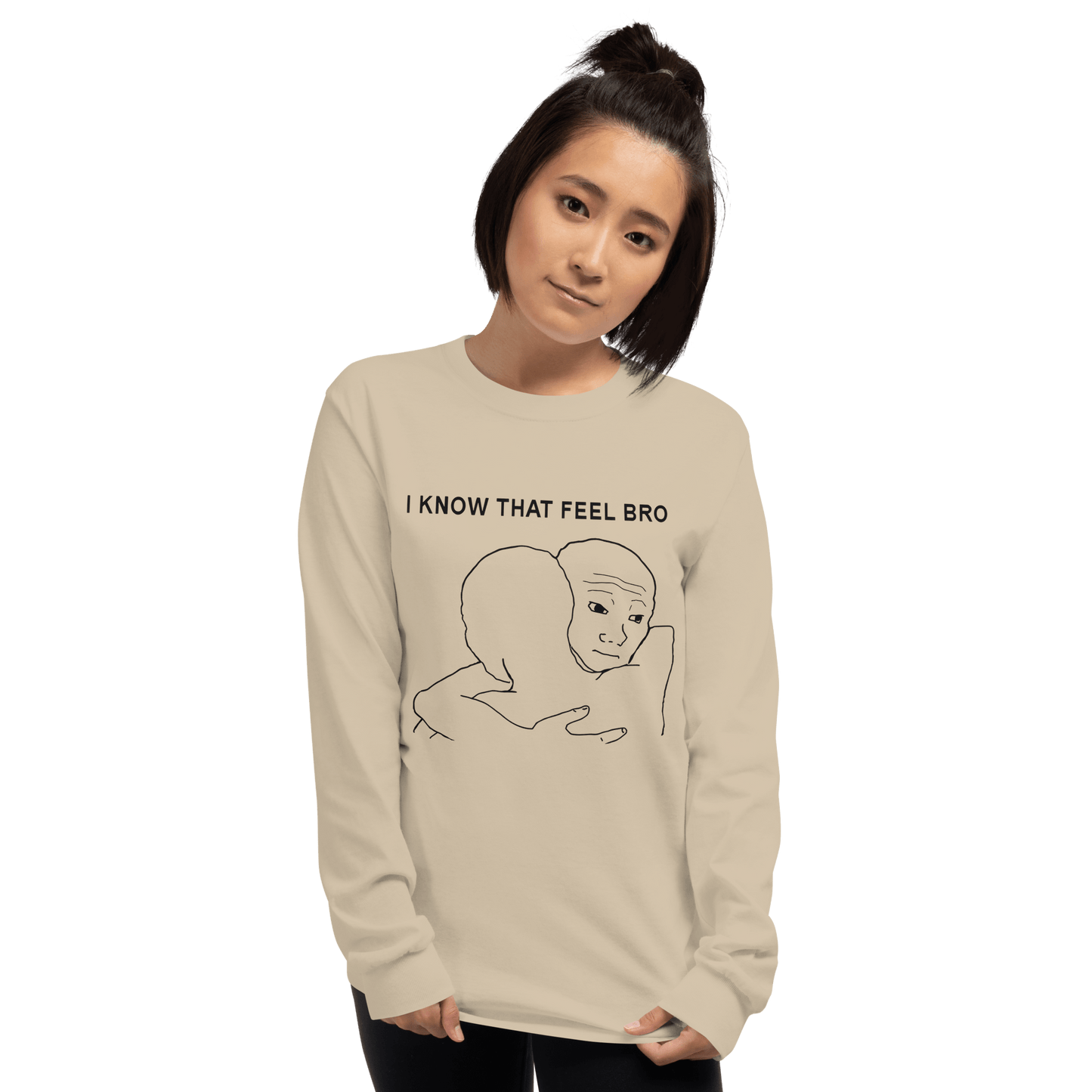 I Know That Feel Long Sleeve T-Shirt Meme - Sport Grey | Shirtposting