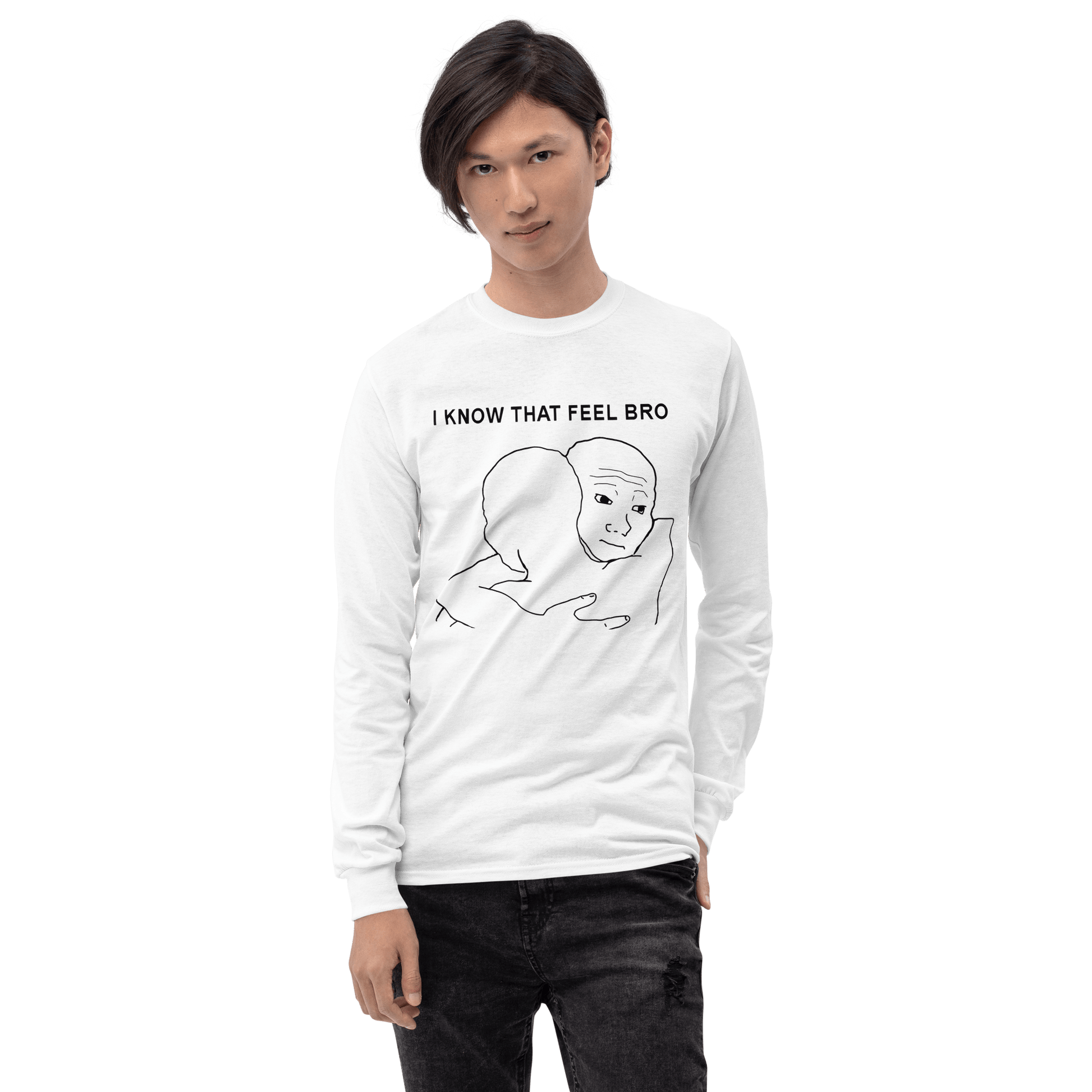 I Know That Feel Long Sleeve T-Shirt Meme - Sport Grey | Shirtposting