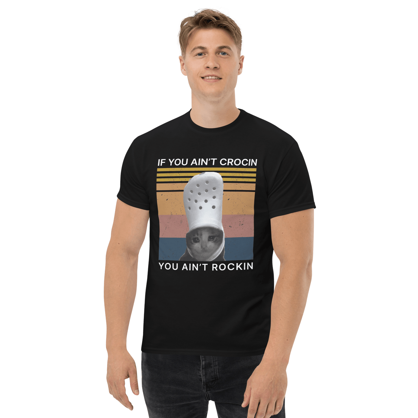 If You Ain't Crocin' Cat Classic T-Shirt Meme - Royal | Shirtposting