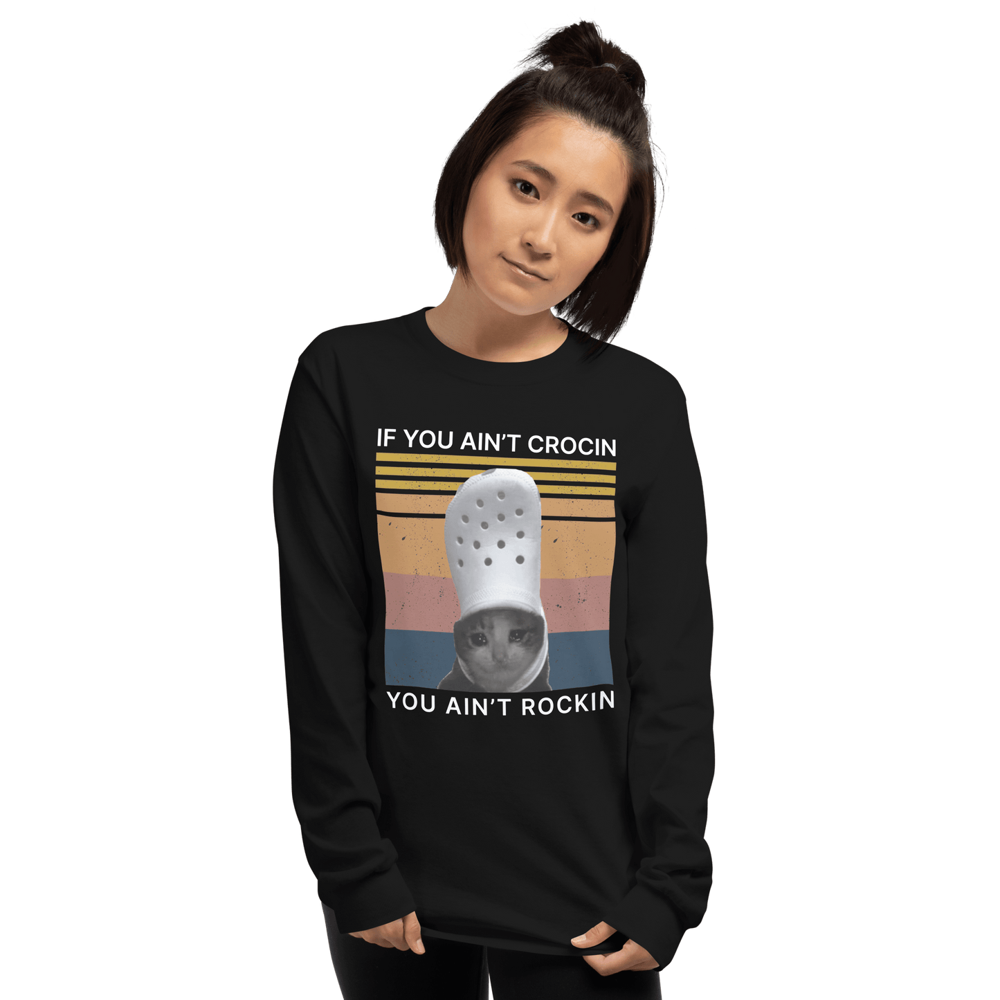 If You Ain't Crocin' Long Sleeve T-Shirt Meme - Royal | Shirtposting