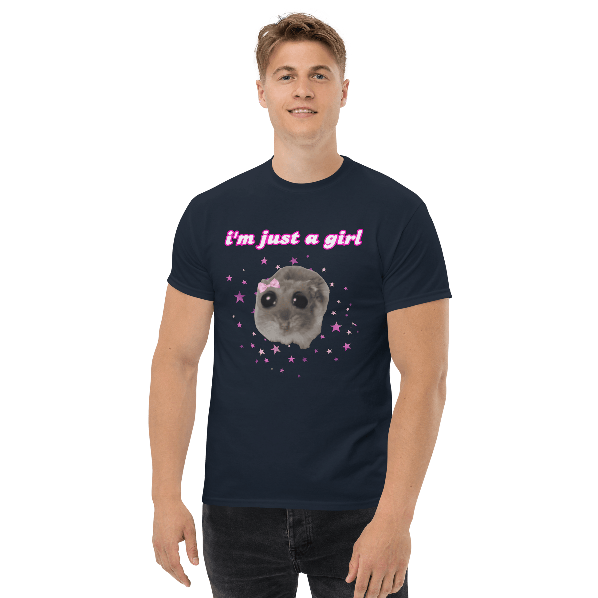 I'm Just a Girl Classic T-Shirt Meme - Royal | Shirtposting