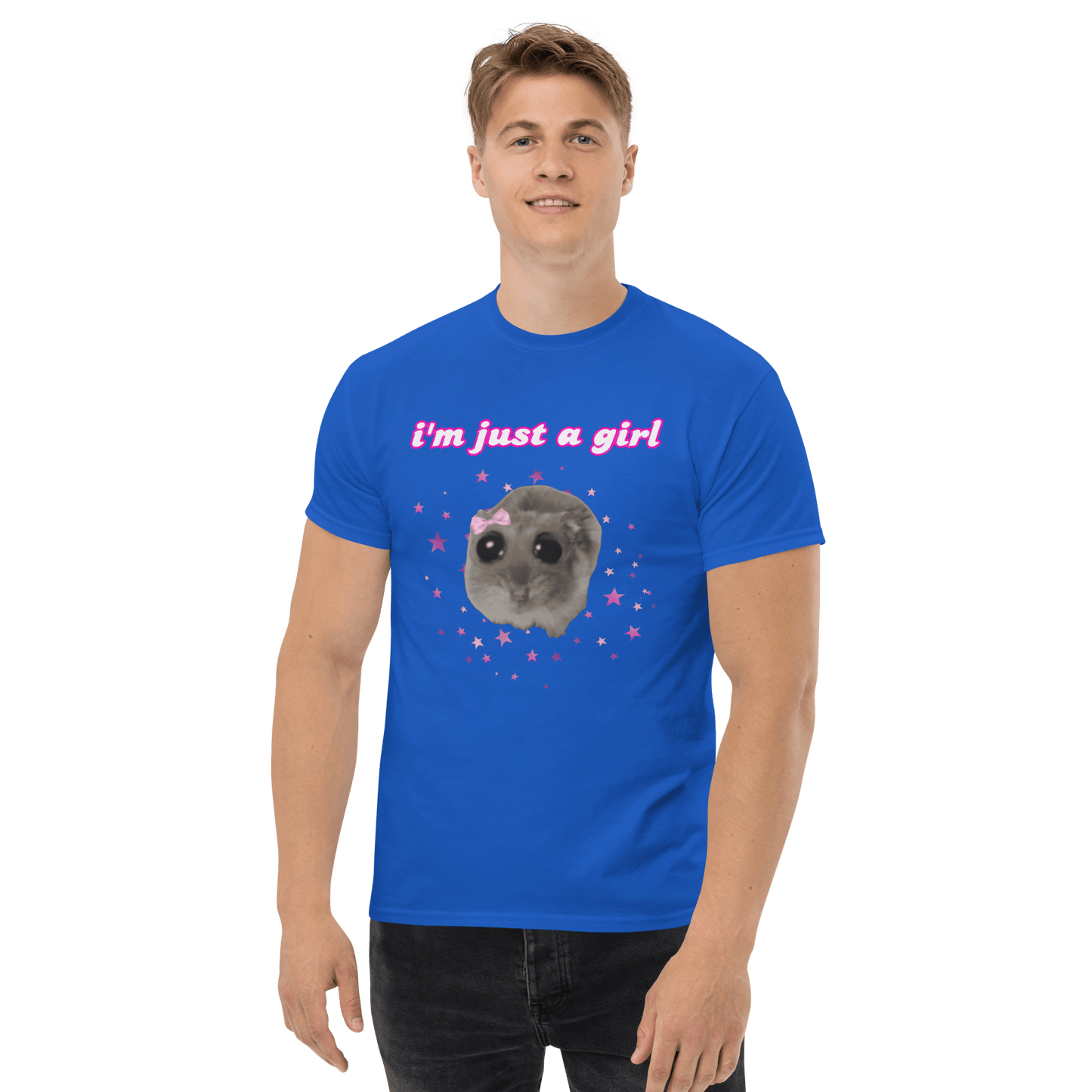 I'm Just a Girl Classic T-Shirt Meme - Royal | Shirtposting