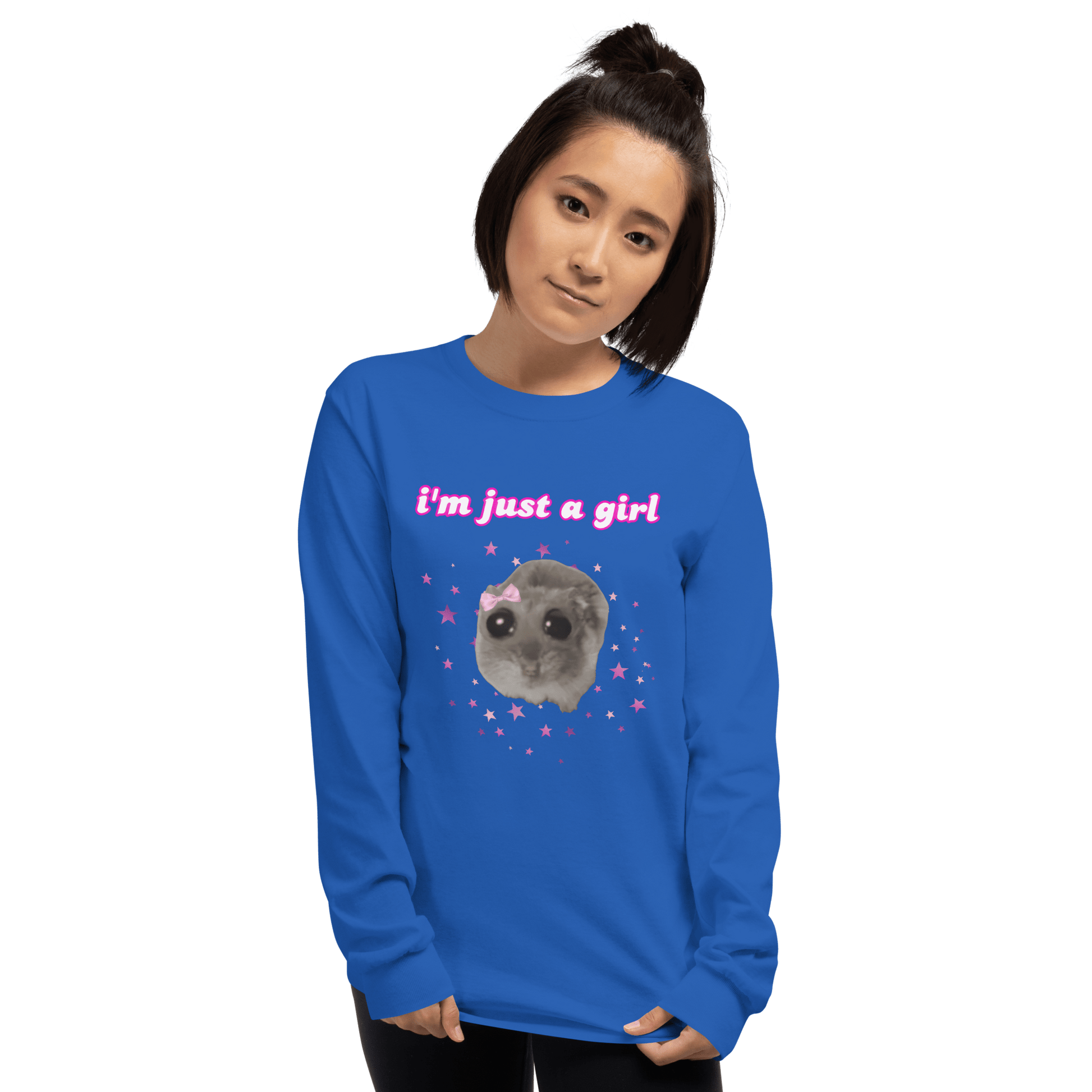 I'm Just a Girl Long Sleeve T-Shirt Meme - Sand | Shirtposting