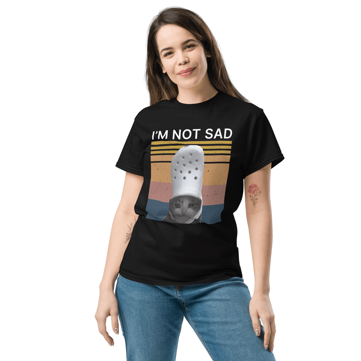 I'm Not Sad Classic T-Shirt Meme - Royal | Shirtposting
