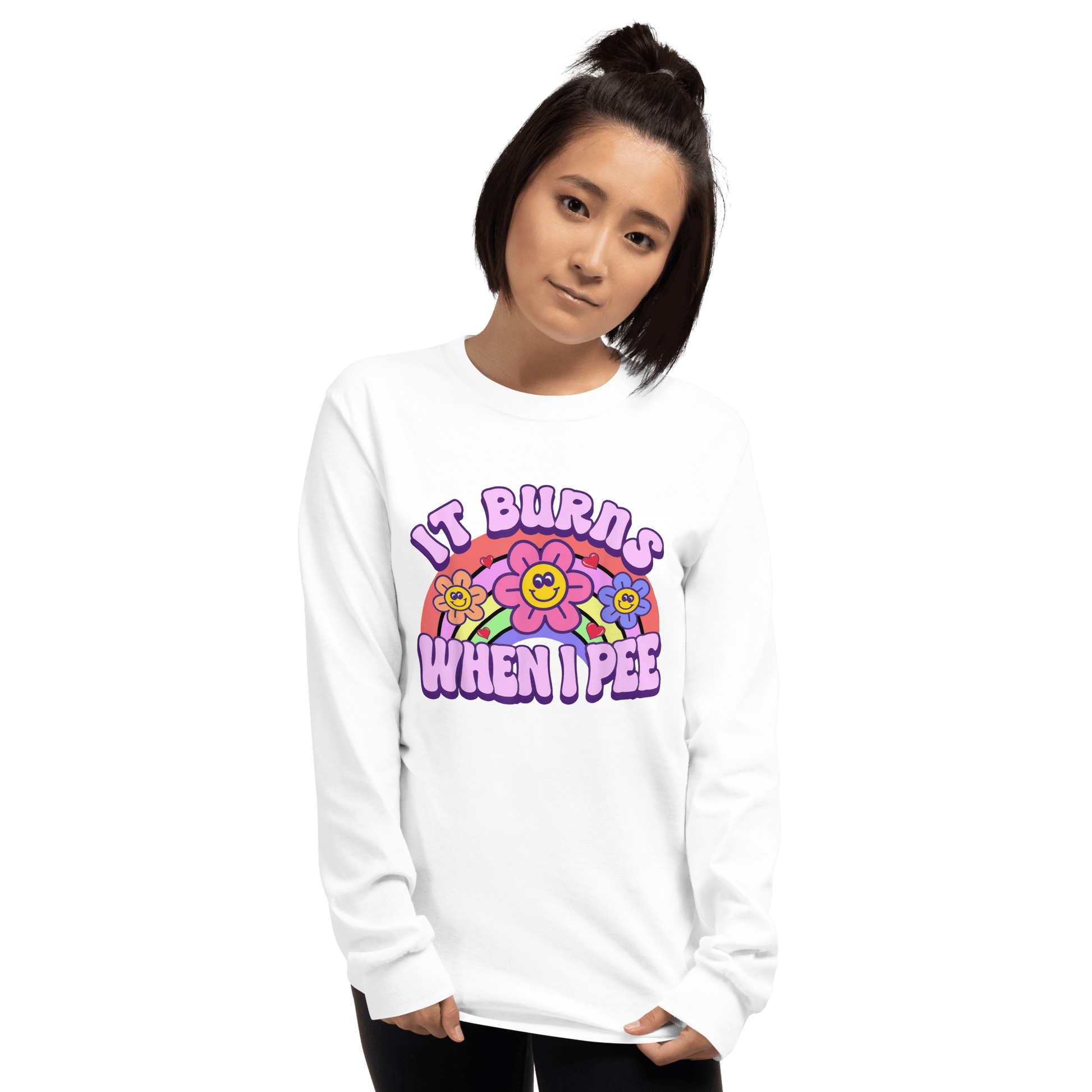 It Burns When I Pee Long Sleeve T-Shirt Meme - Sand | Shirtposting