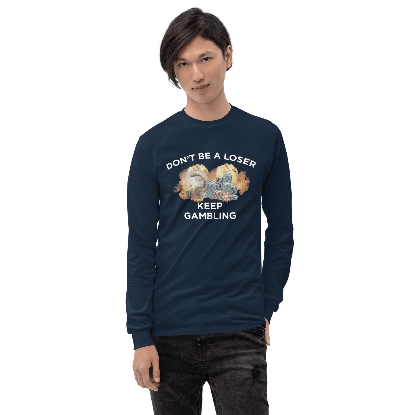 Keep Gambling Long Sleeve T-Shirt Meme - Royal | Shirtposting