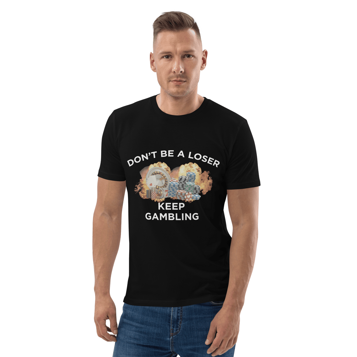 Keep Gambling Premium Organic T-Shirt Meme - French Navy | Shirtposting
