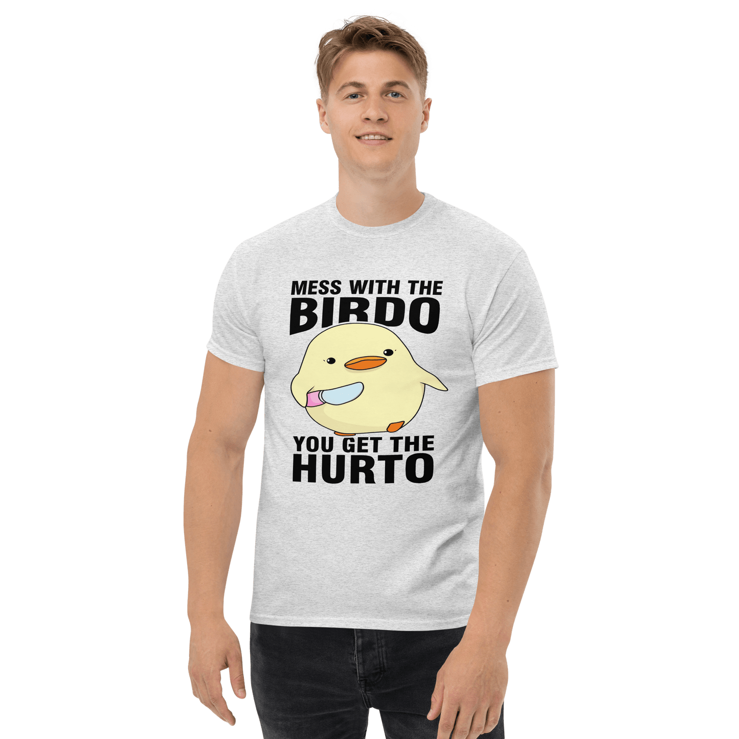 Mess With The Birdo Classic T-Shirt Meme - Ash | Shirtposting