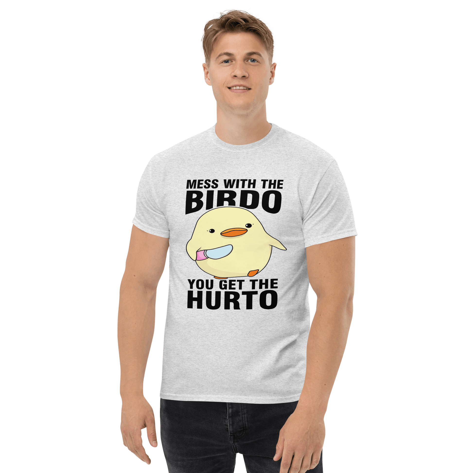 Mess With The Birdo Classic T-Shirt Meme - Ash | Shirtposting