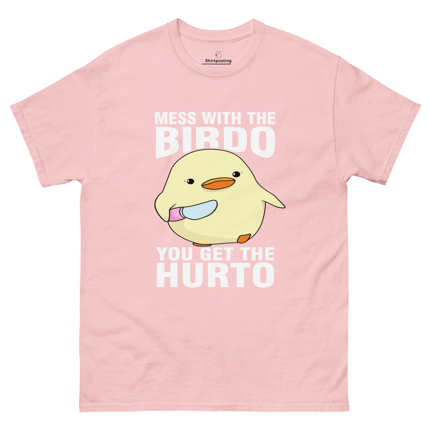 Mess With The Birdo Classic T-Shirt Meme - Light Pink | Shirtposting