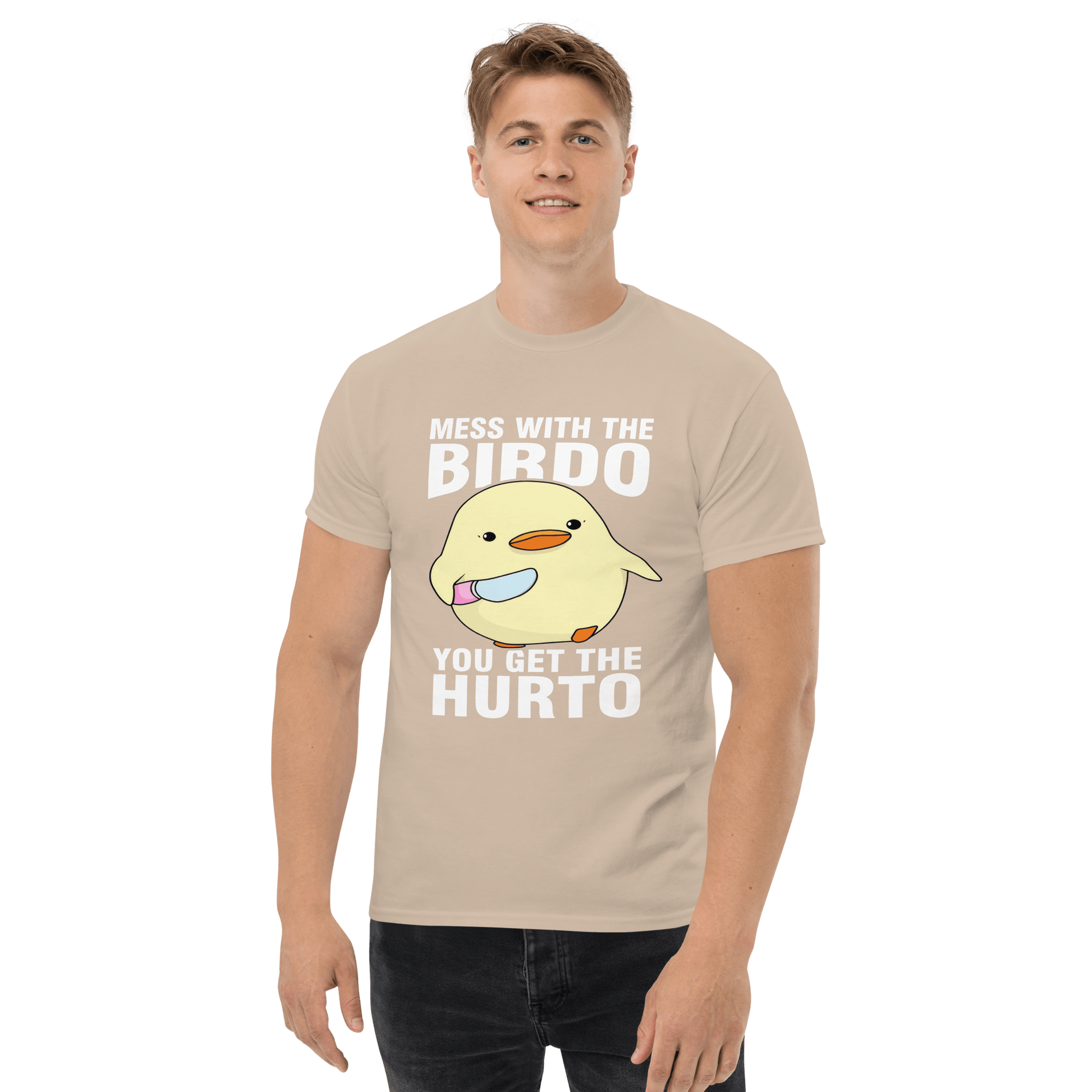 Mess With The Birdo Classic T-Shirt Meme - Sand | Shirtposting