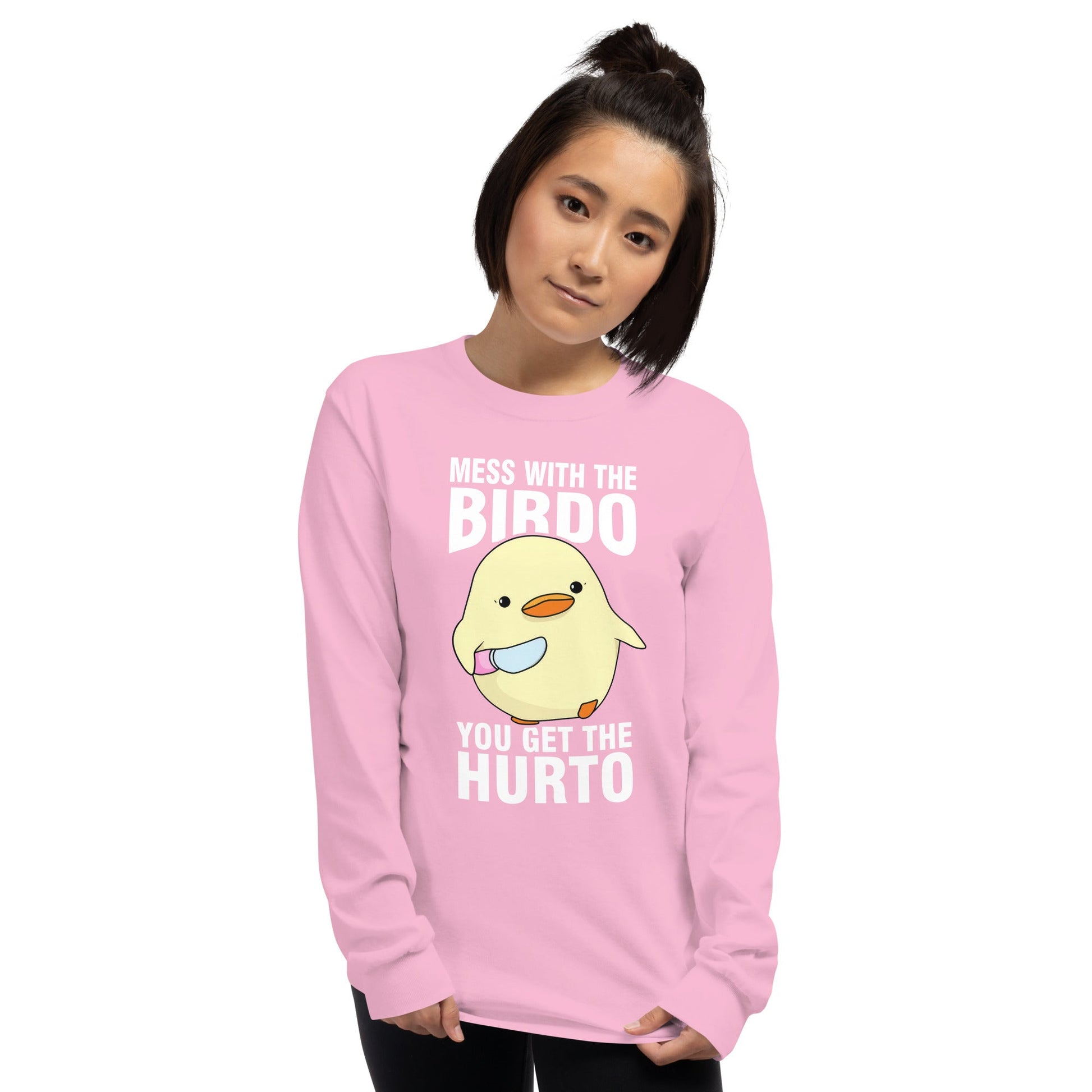 Mess With The Birdo Long Sleeve T-Shirt Meme - Sand | Shirtposting
