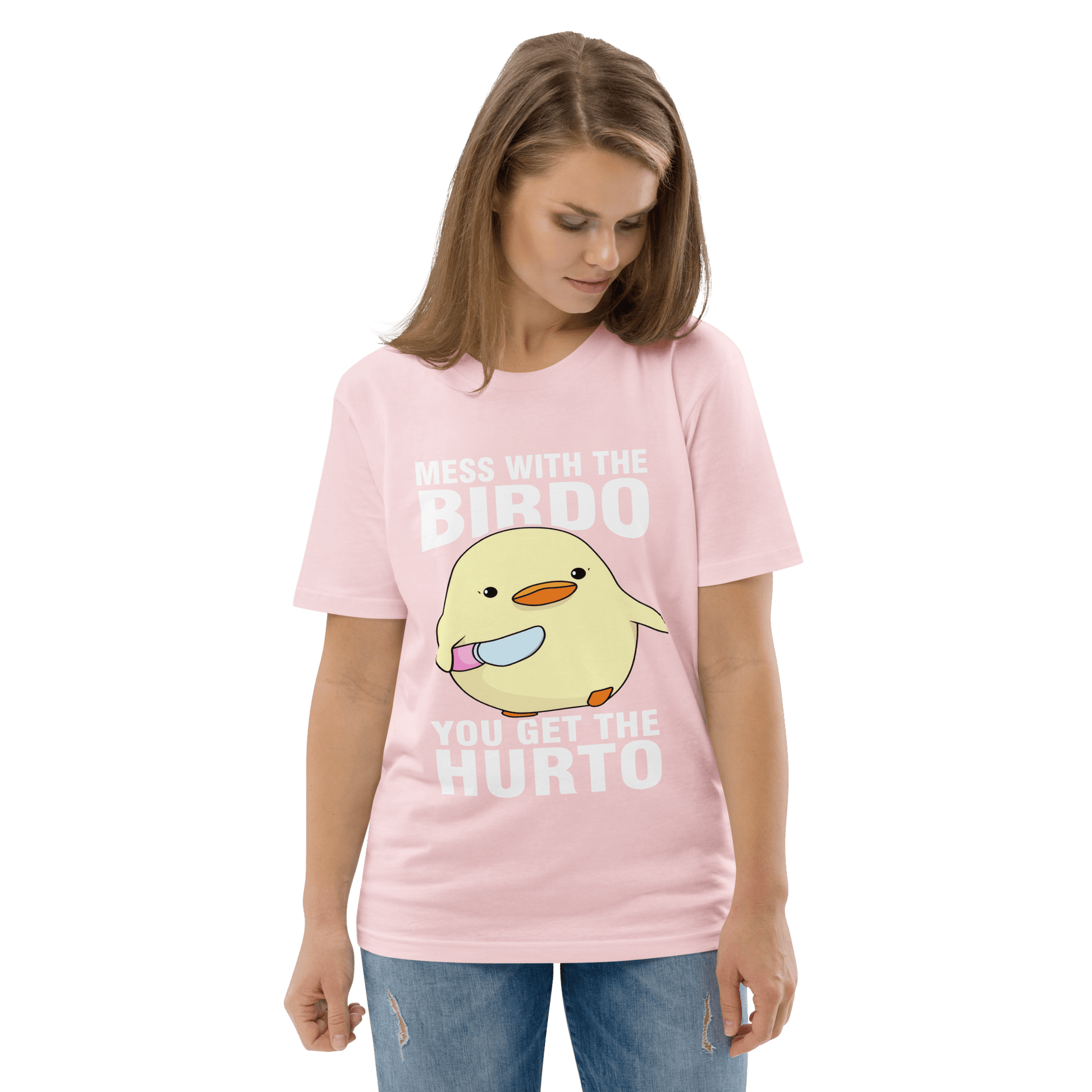 Mess With The Birdo Premium Organic T-Shirt Meme - Cotton Pink | Shirtposting
