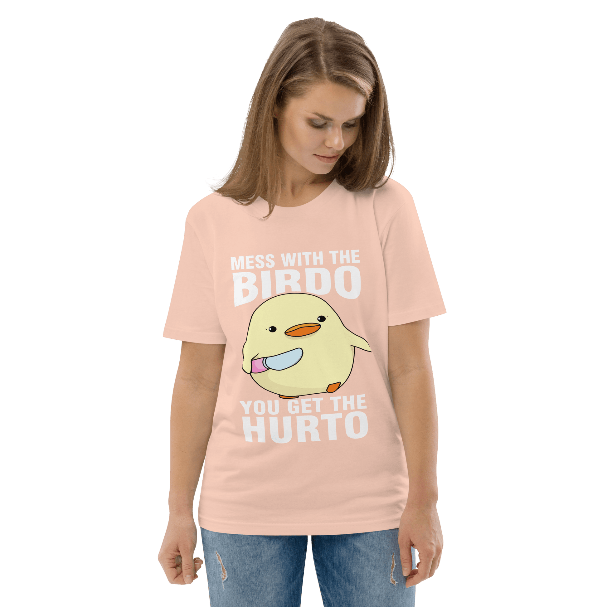 Mess With The Birdo Premium Organic T-Shirt Meme - Cotton Pink | Shirtposting