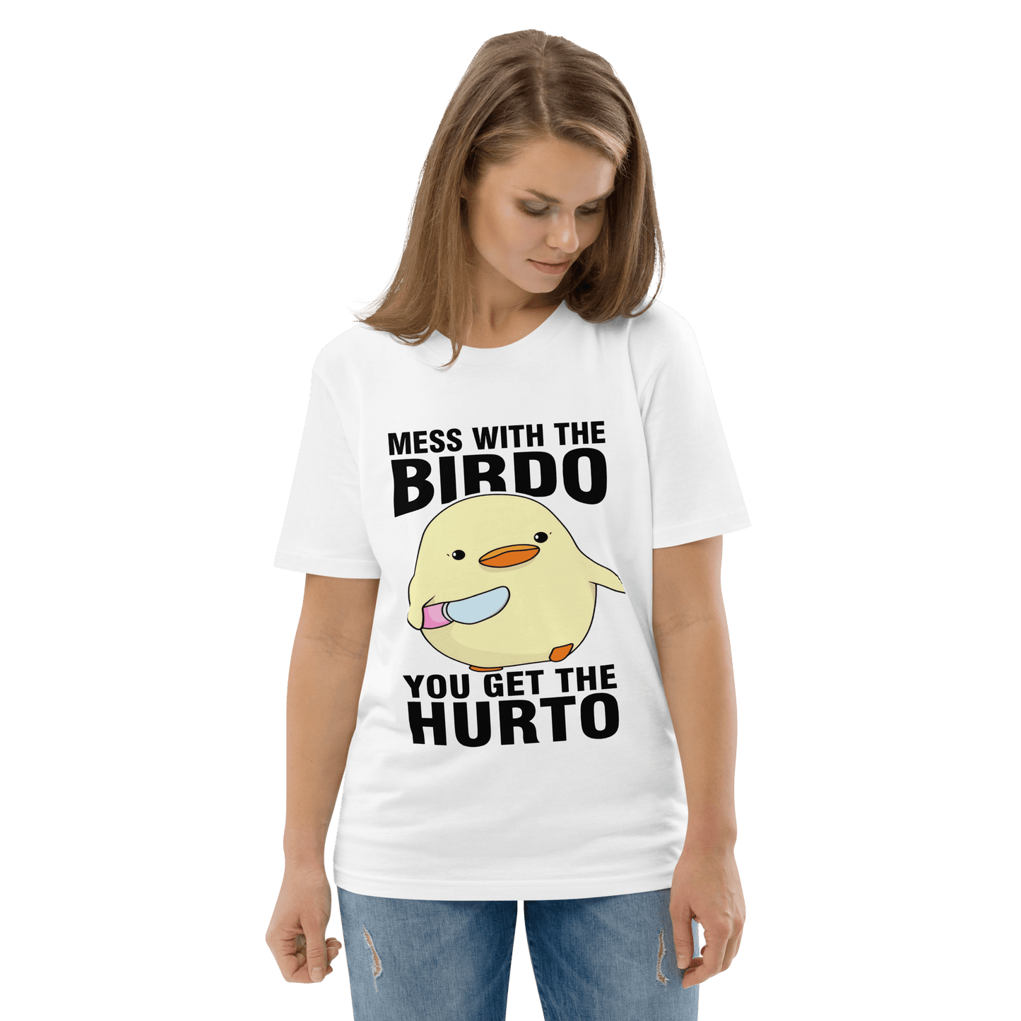 Mess With The Birdo Premium Organic T-Shirt Meme - Cotton Pink | Shirtposting
