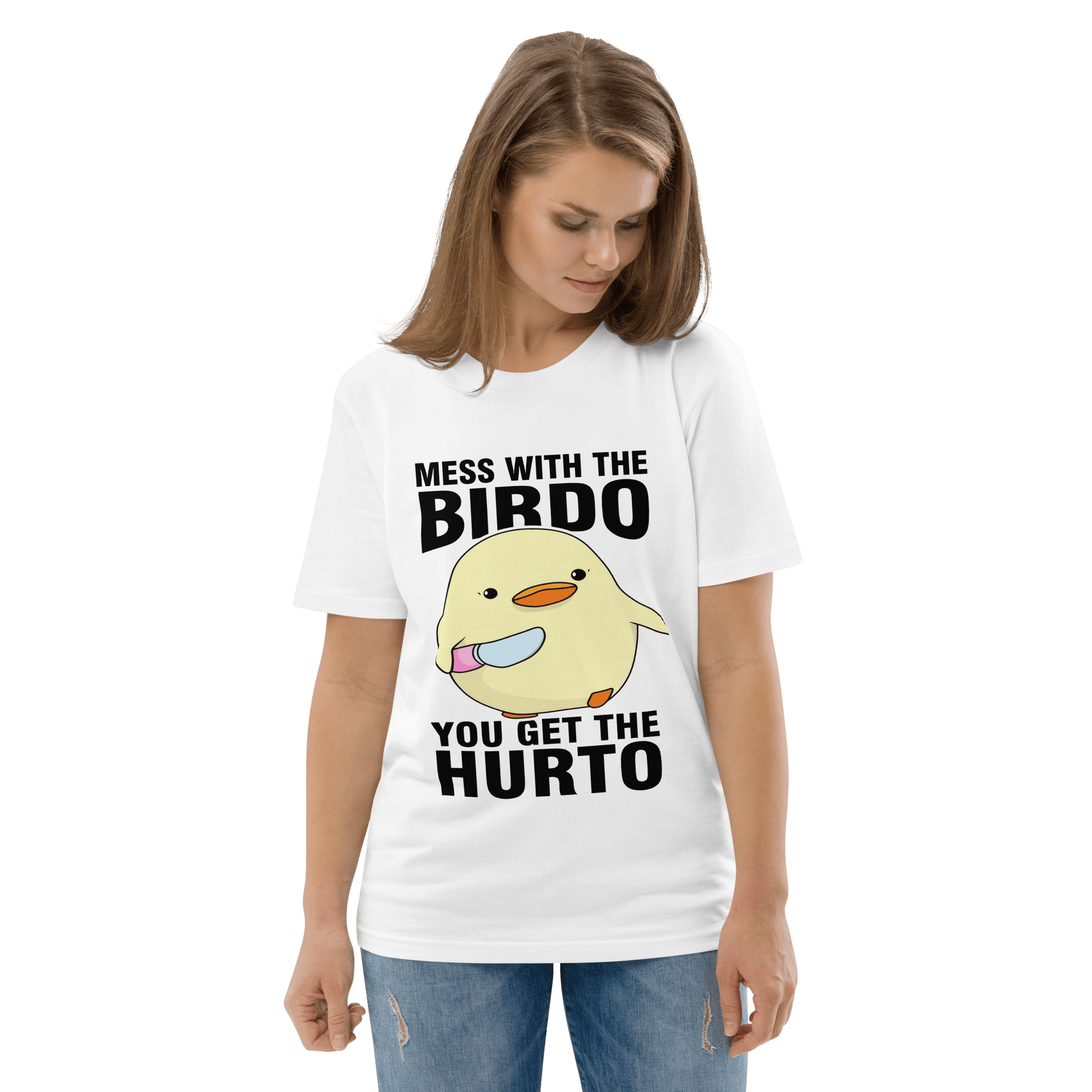 Mess With The Birdo Premium Organic T-Shirt Meme - Cotton Pink | Shirtposting