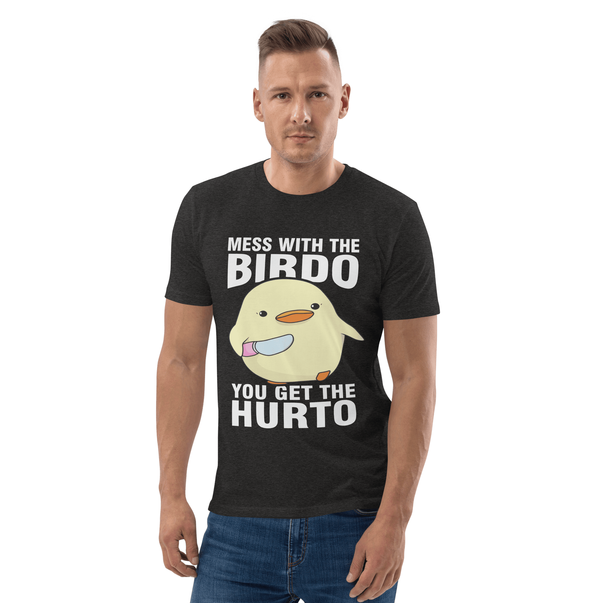 Mess With The Birdo Premium Organic T-Shirt Meme - Dark Heather Grey | Shirtposting