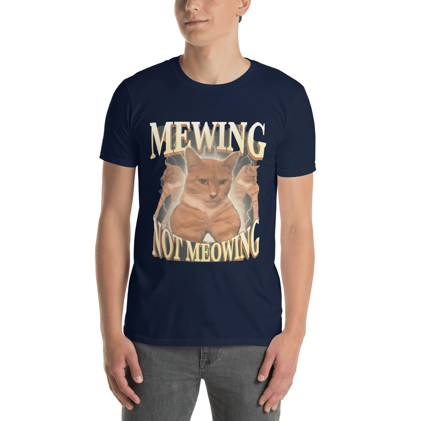 Mewing Classic T-Shirt Meme - Dark Heather Grey | Shirtposting