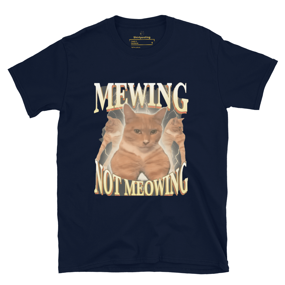 Mewing Classic T-Shirt Meme - Navy | Shirtposting