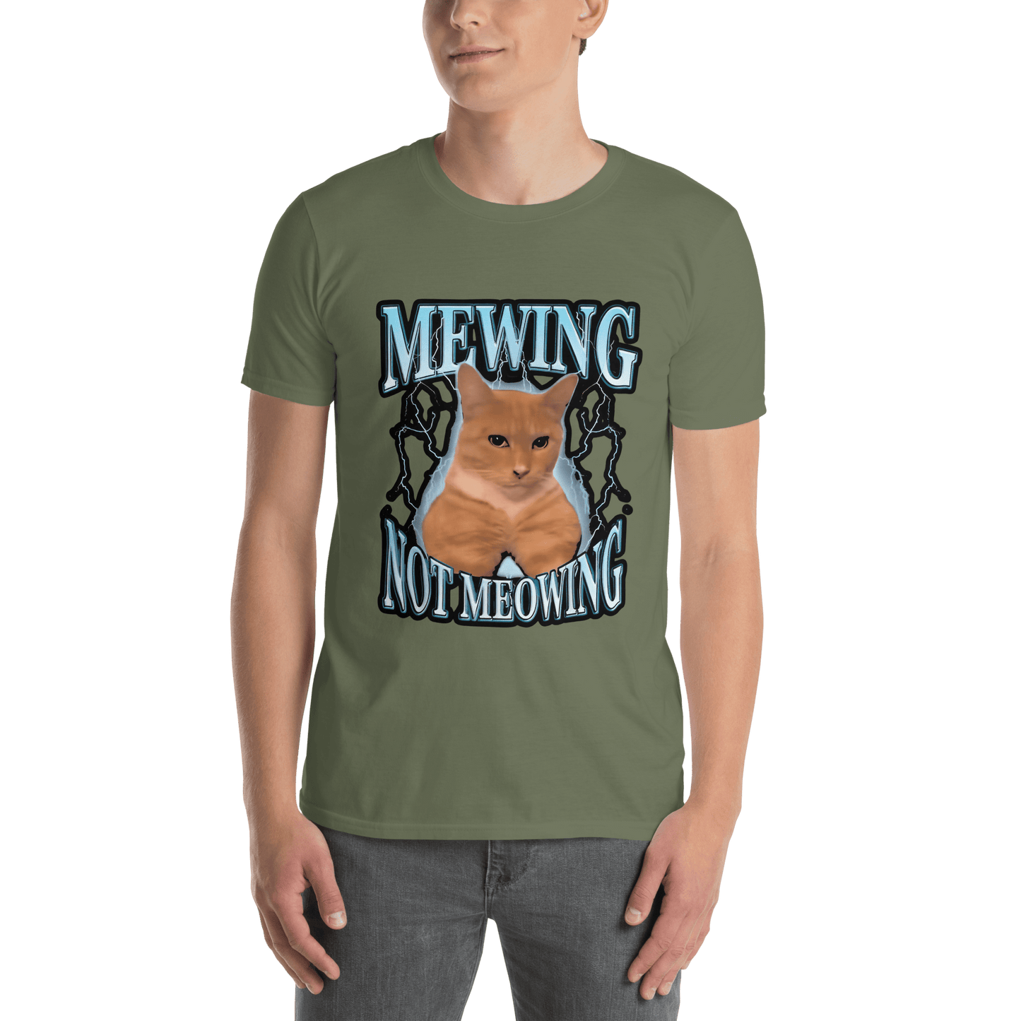 Mewing Classic T-Shirt Meme - Sport Grey | Shirtposting
