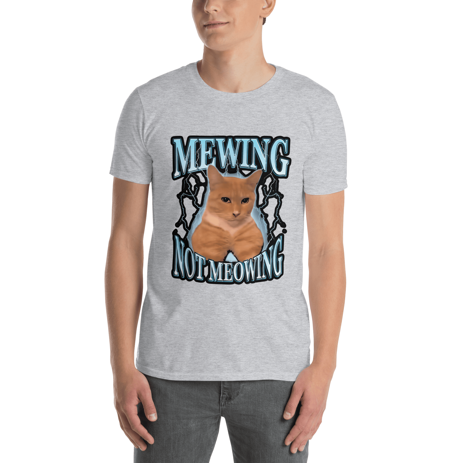 Mewing Classic T-Shirt Meme - Sport Grey | Shirtposting